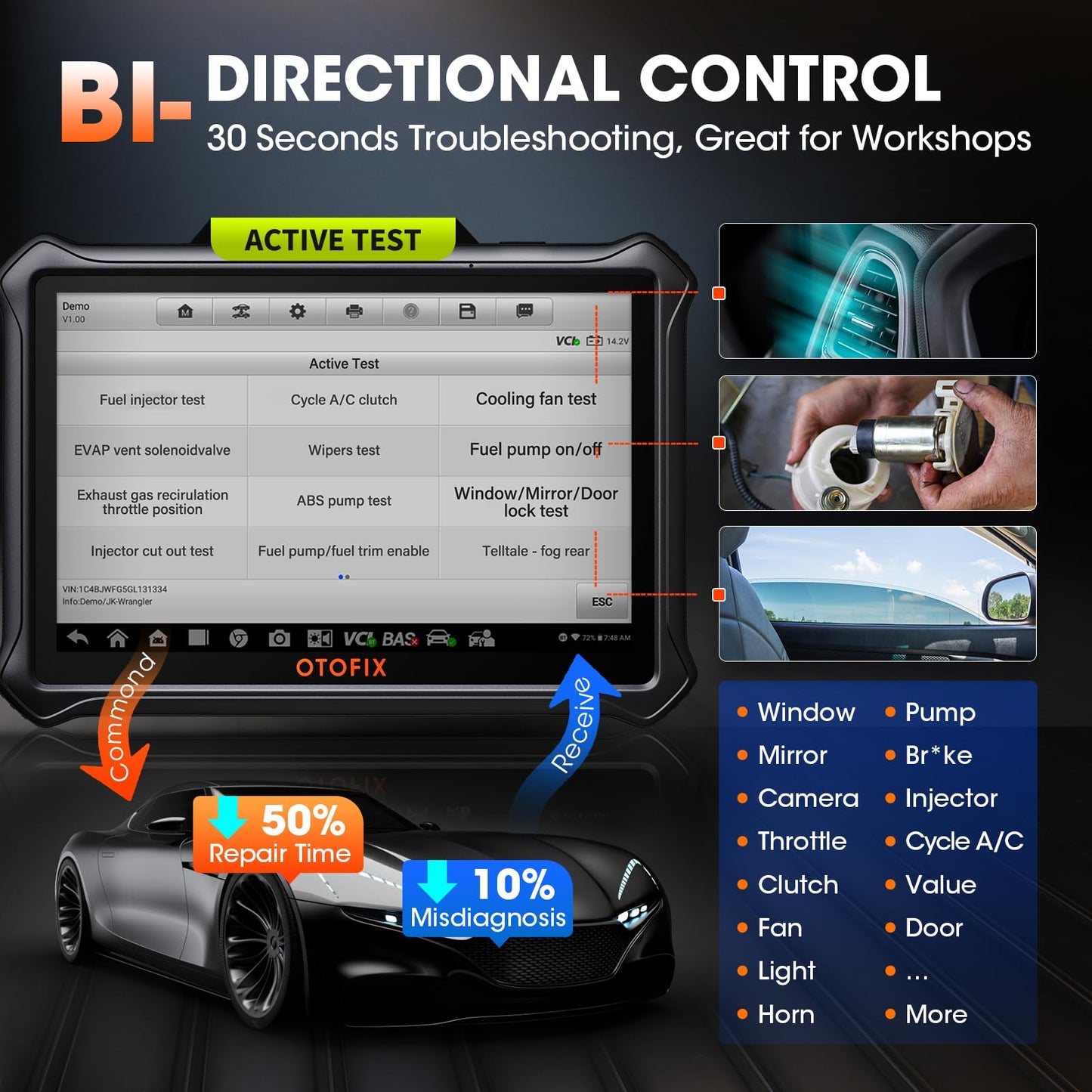 OTOFIX D1 Car Diagnostic Scanner 2025 with ECU Coding & 40+ Resets