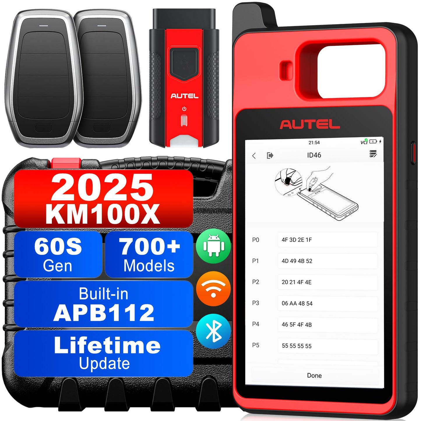 Autel MaxiIM KM100X Scanner Key Programmer with APB112 – 2025 Update
