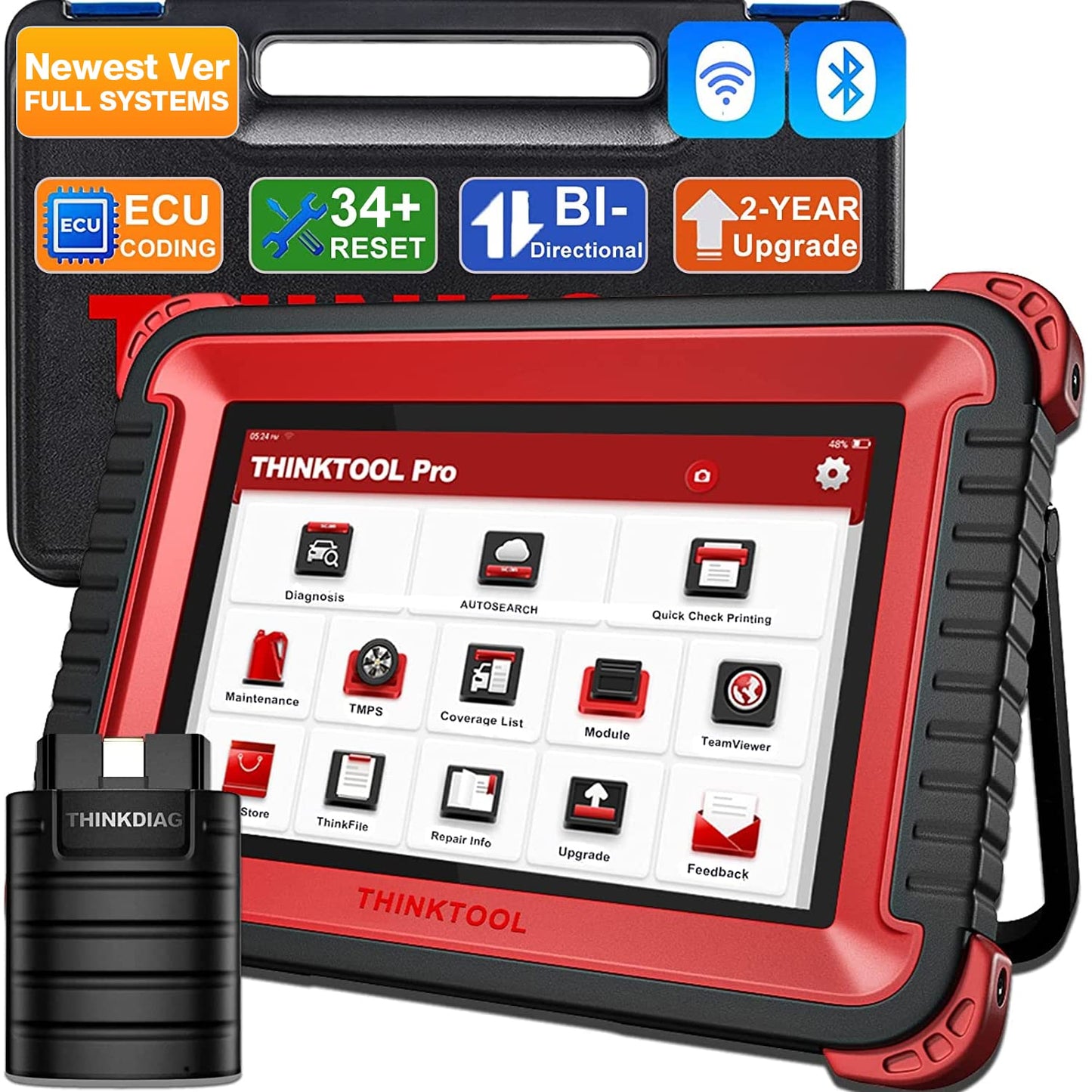 Thinktool Pro Bi-Directional OBD2 Scanner – 34+ Resets & ECU Coding