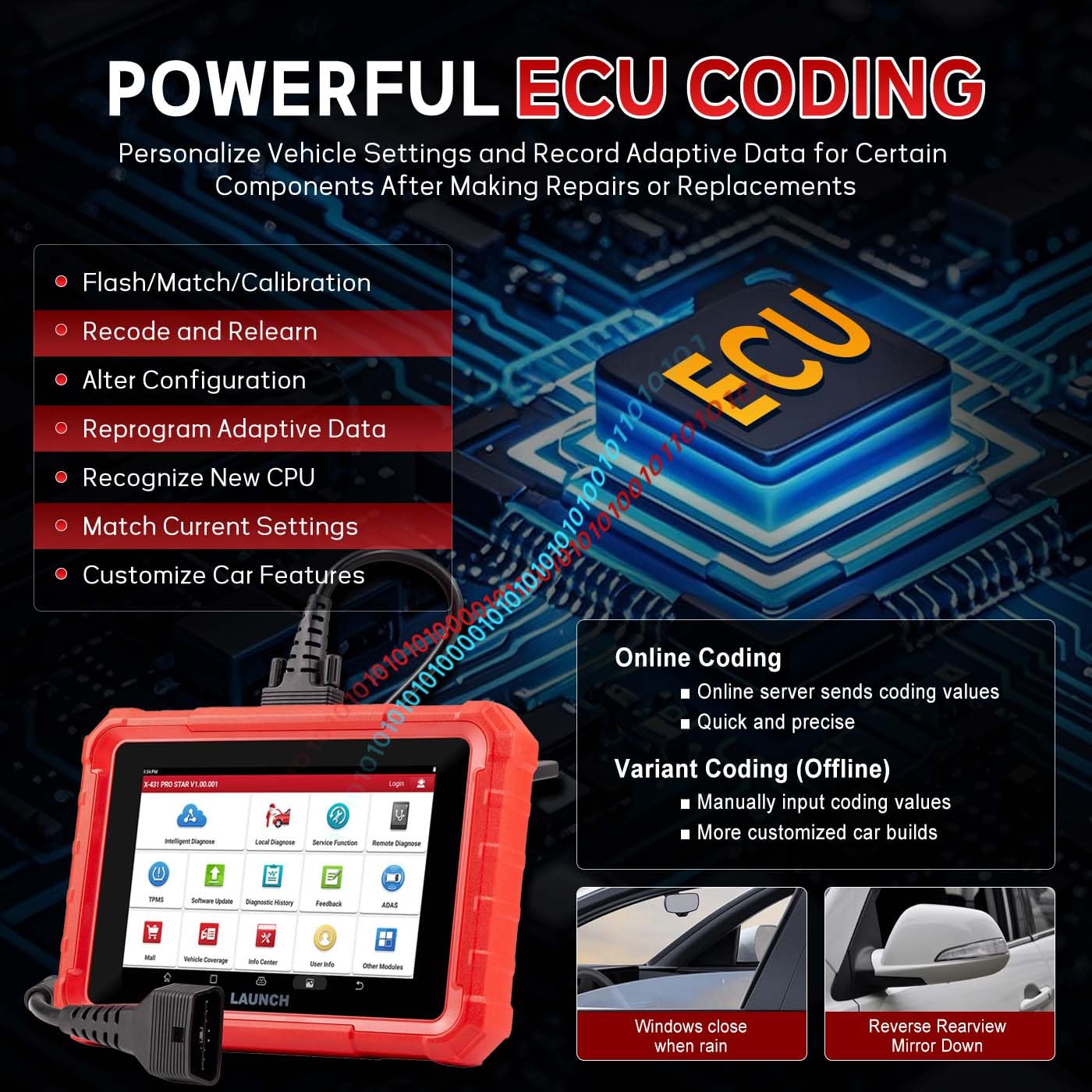 Launch X431 PRO Star – Advanced OBD2 Scanner with ECU Coding