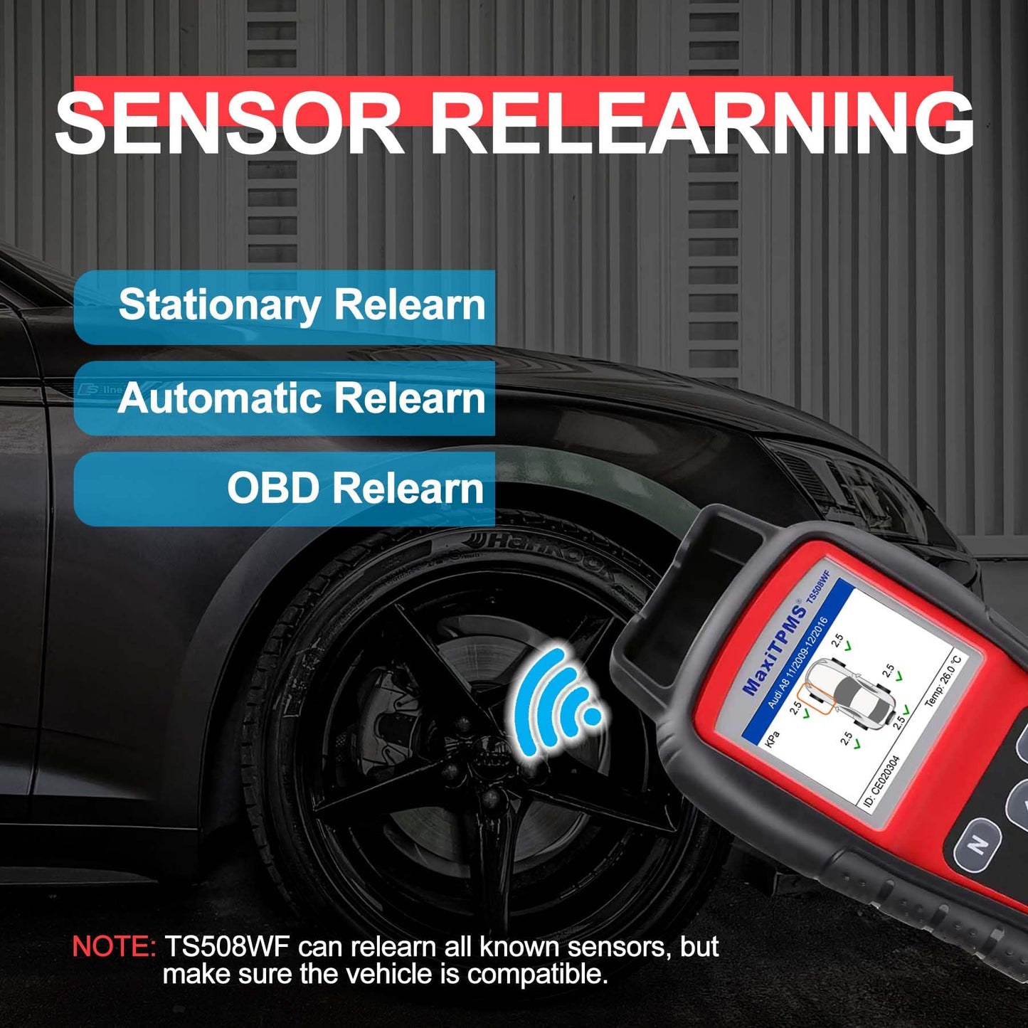 Autel TS508WF TPMS Tool – Sensor Programming & Relearn