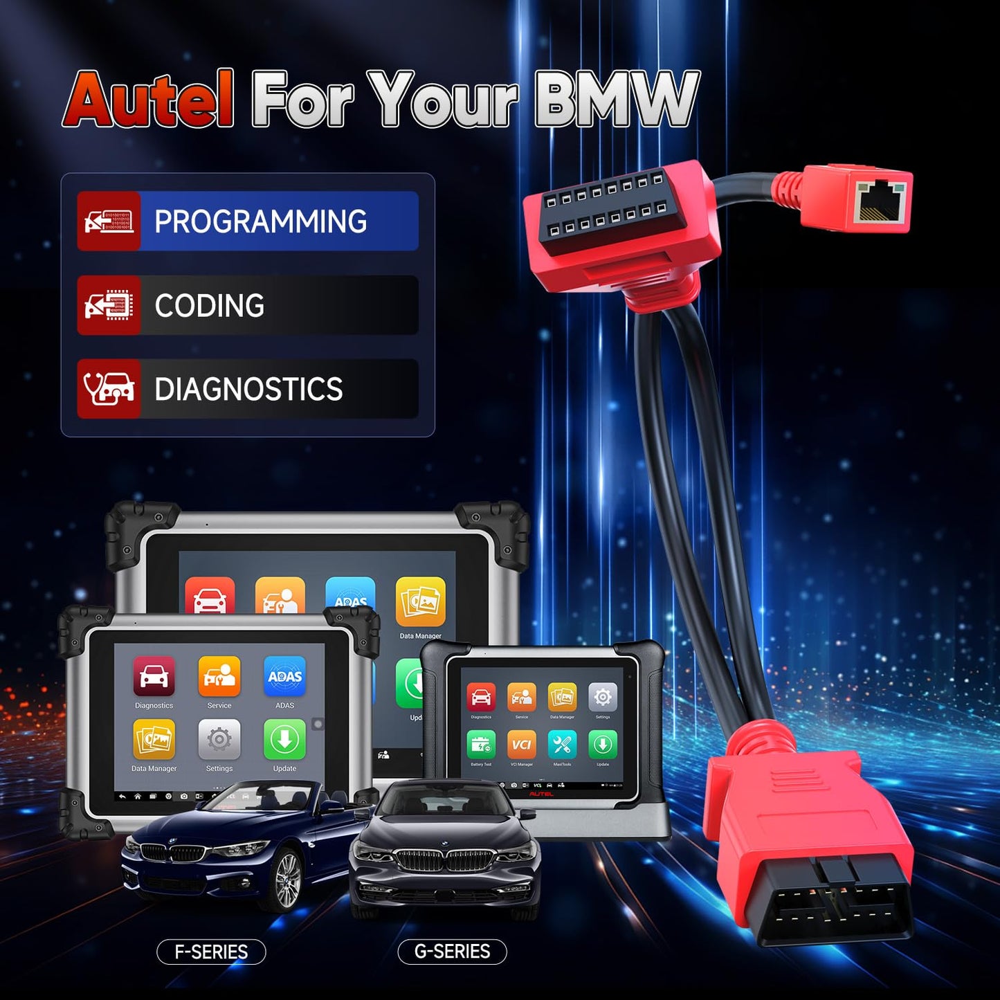 Autel ENET OBD2 Ethernet Cable for BMW F/G Series – 2025