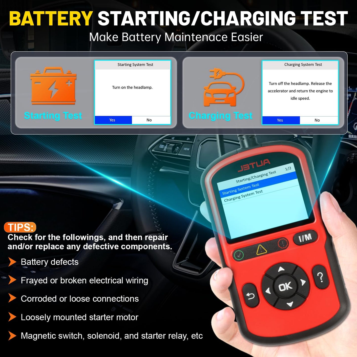 Autel AutoLink AL549 OBD2 Scanner – ABS, Battery Test, Live Data, DTC Reader, 2025 Upgrade of AL519