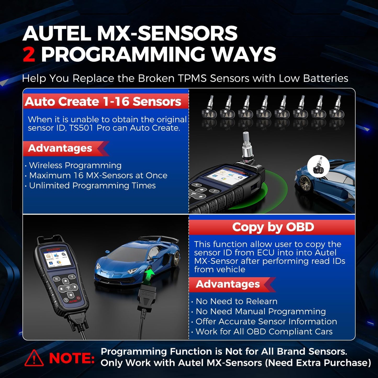 Autel MaxiTPMS TS501 PRO TPMS Relearn & Programming Tool 2025