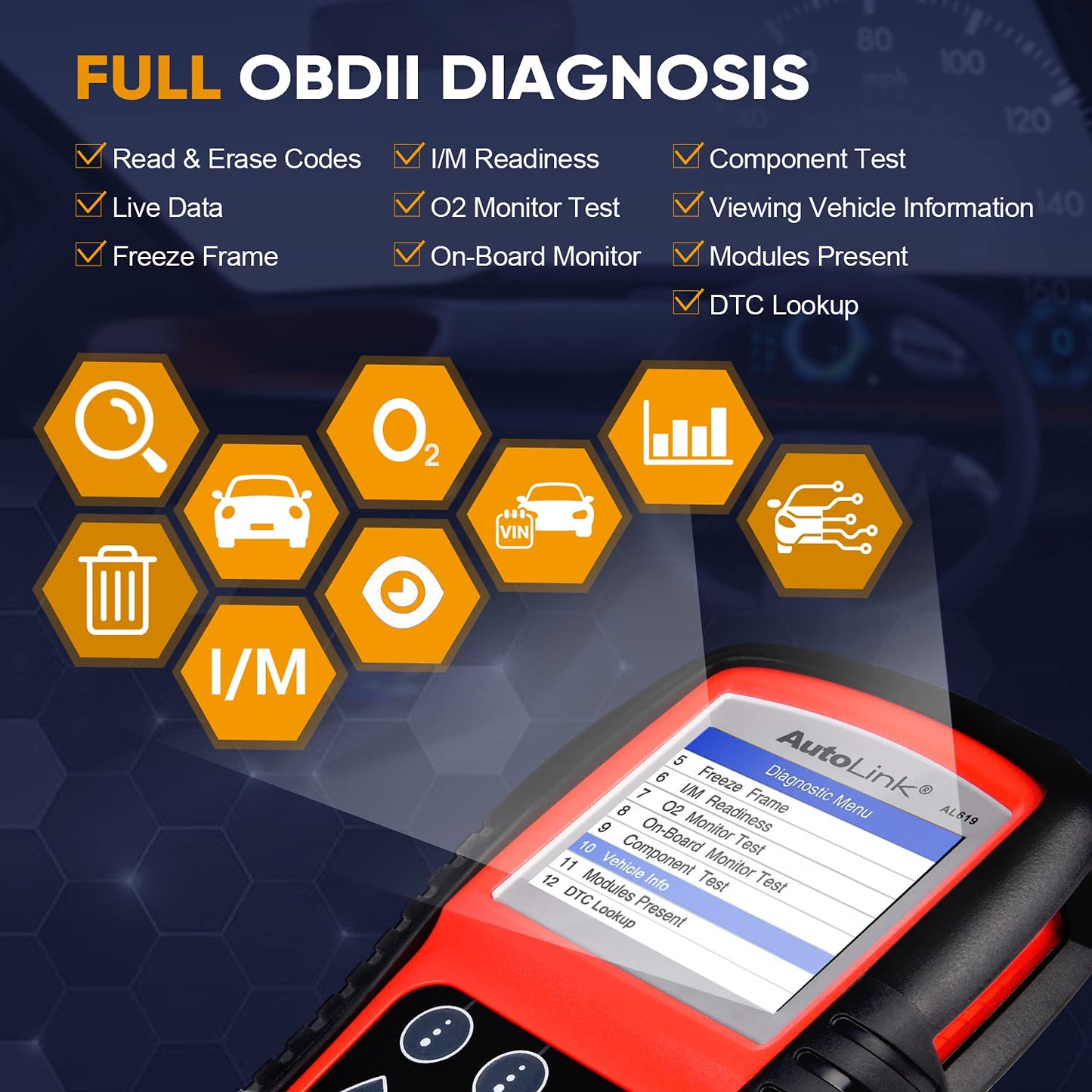 Autel AutoLink AL619 OBD2 Scanner – ABS & SRS Diagnostic Tool 2025