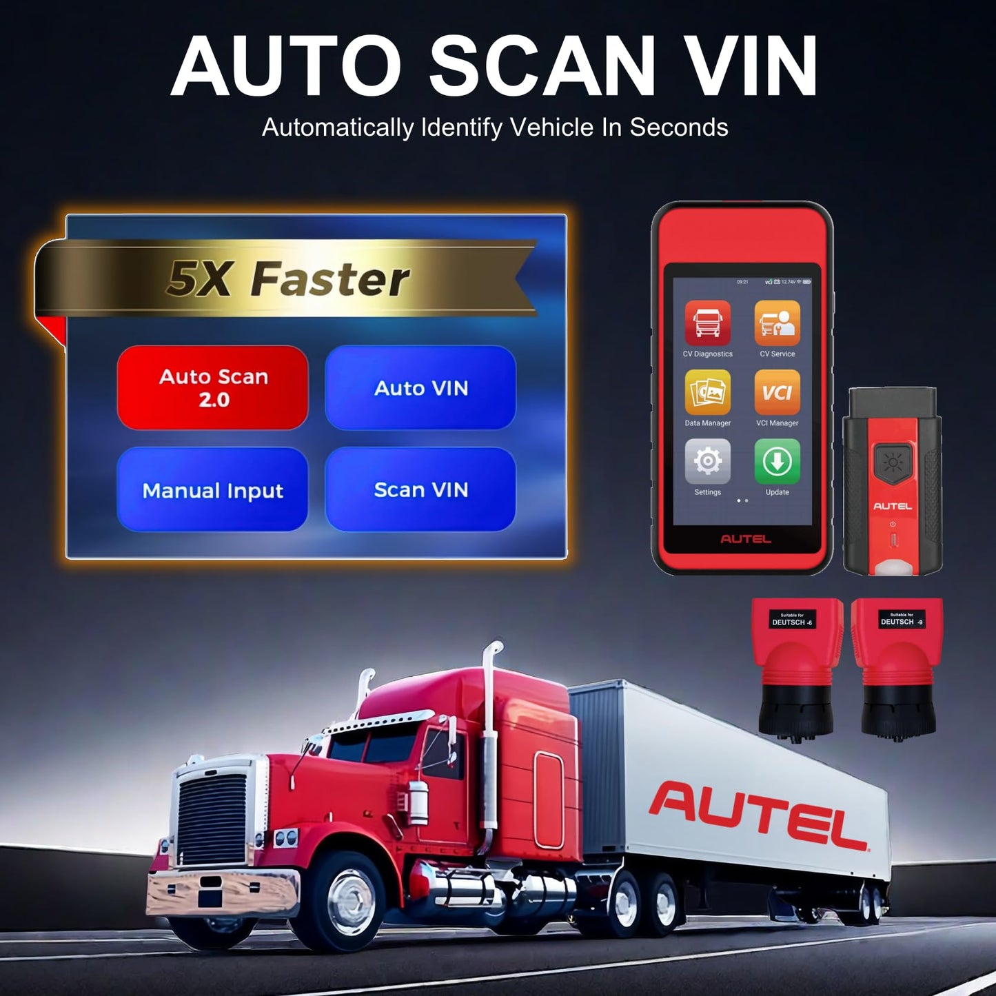 Autel MaxiDiag MD600CV Heavy Duty Truck Diagnostic Scanner 2025