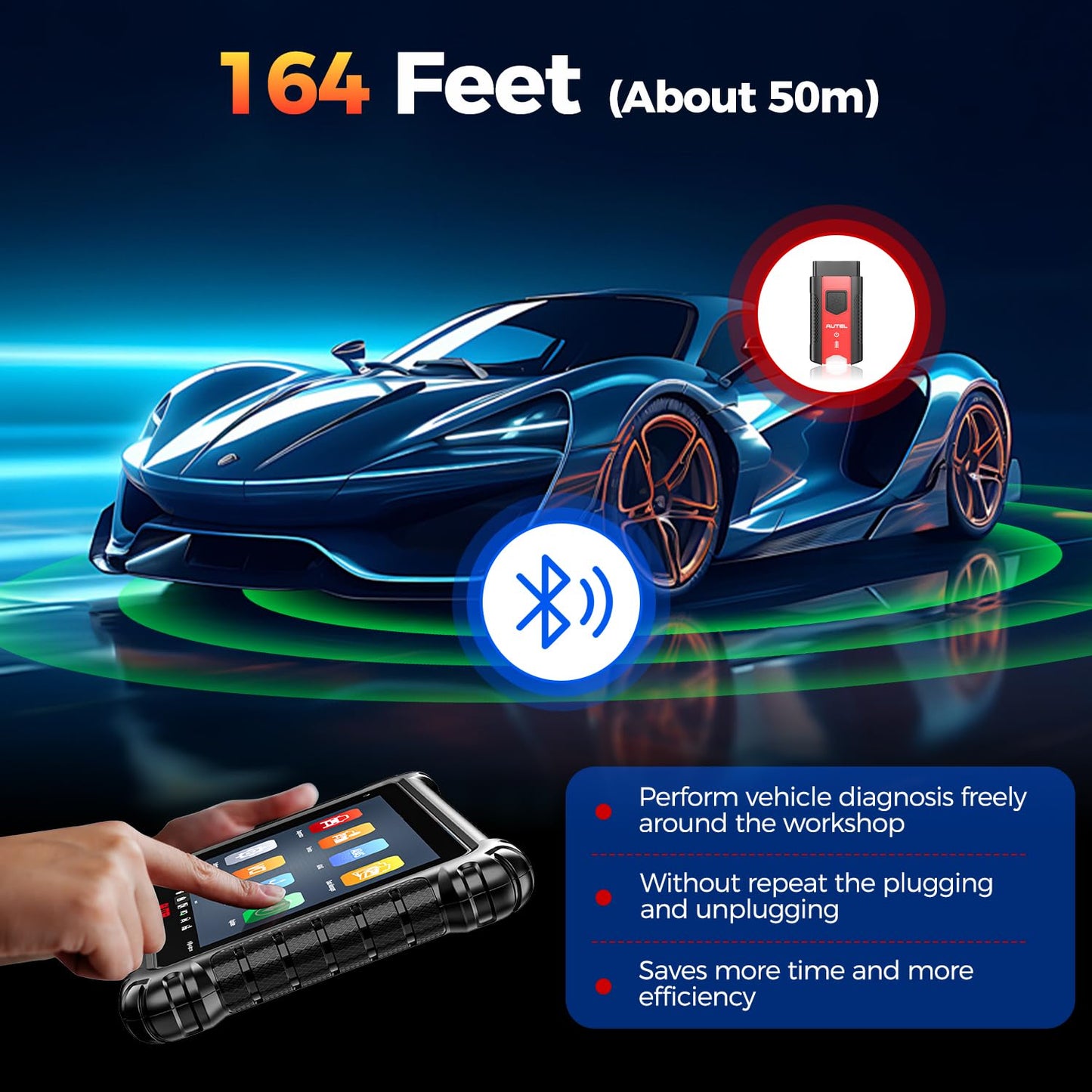 Autel MaxiVCI V200 Wireless OBD2 Dongle for MaxiSYS Scanners