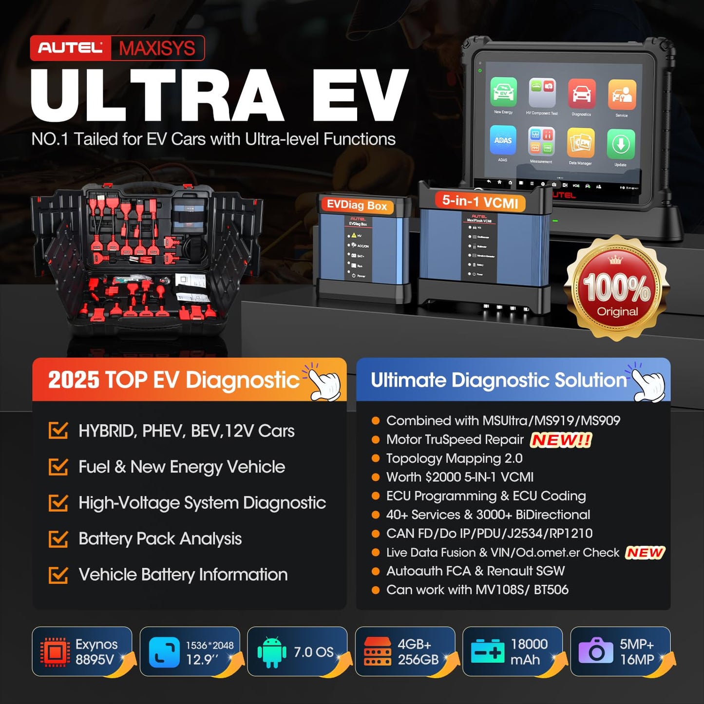 Autel MaxiSYS Ultra EV 2025 – Advanced EV Diagnostic & Battery Analyzer