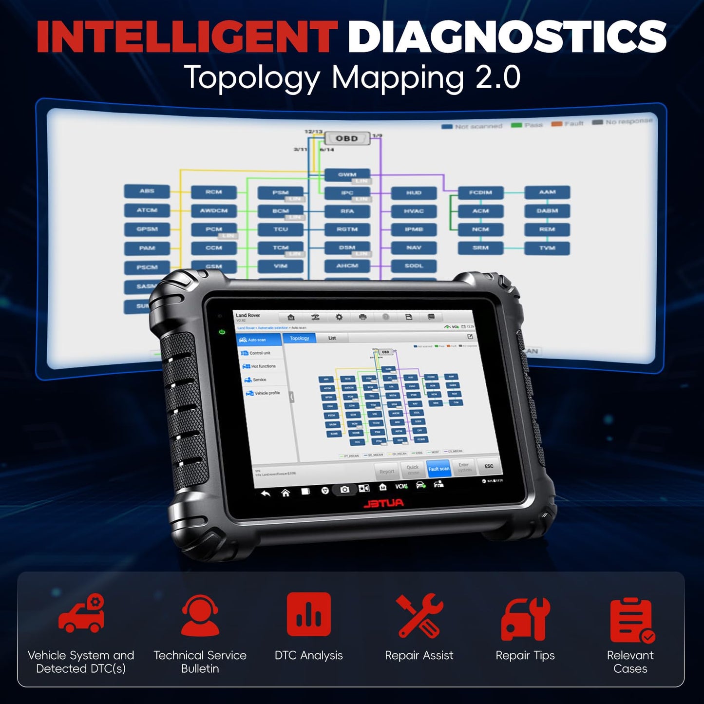 Autel MaxiCOM Ultra Lite Scanner with MV108S – 40+ Services & ECU Coding
