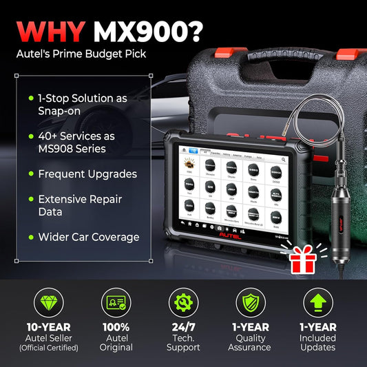 Autel MaxiCheck MX900 2025 OBD2 Scanner with 40+ Reset Services