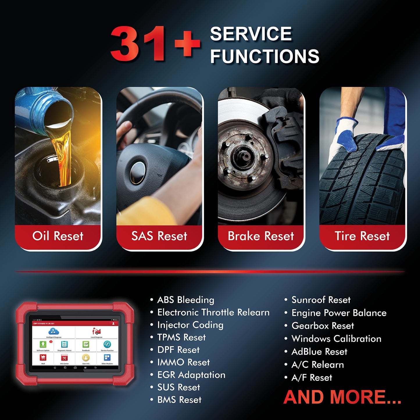 Launch X431 CRP919MAX Wireless Bi-Directional OBD2 Scanner