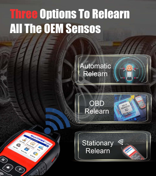 Autel MaxiTPMS TS508WF Kit with 4 MX Sensors & Metal Valves