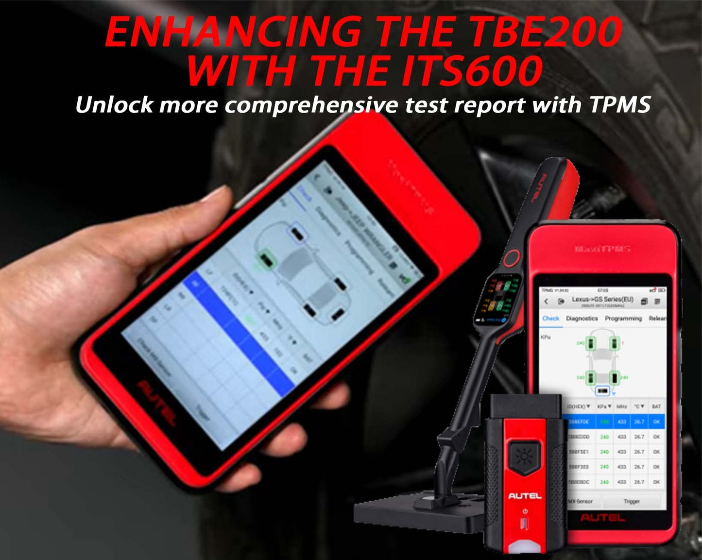 Autel MaxiTPMS TBE200 – 2024 Tire & Brake Wear Analyzer