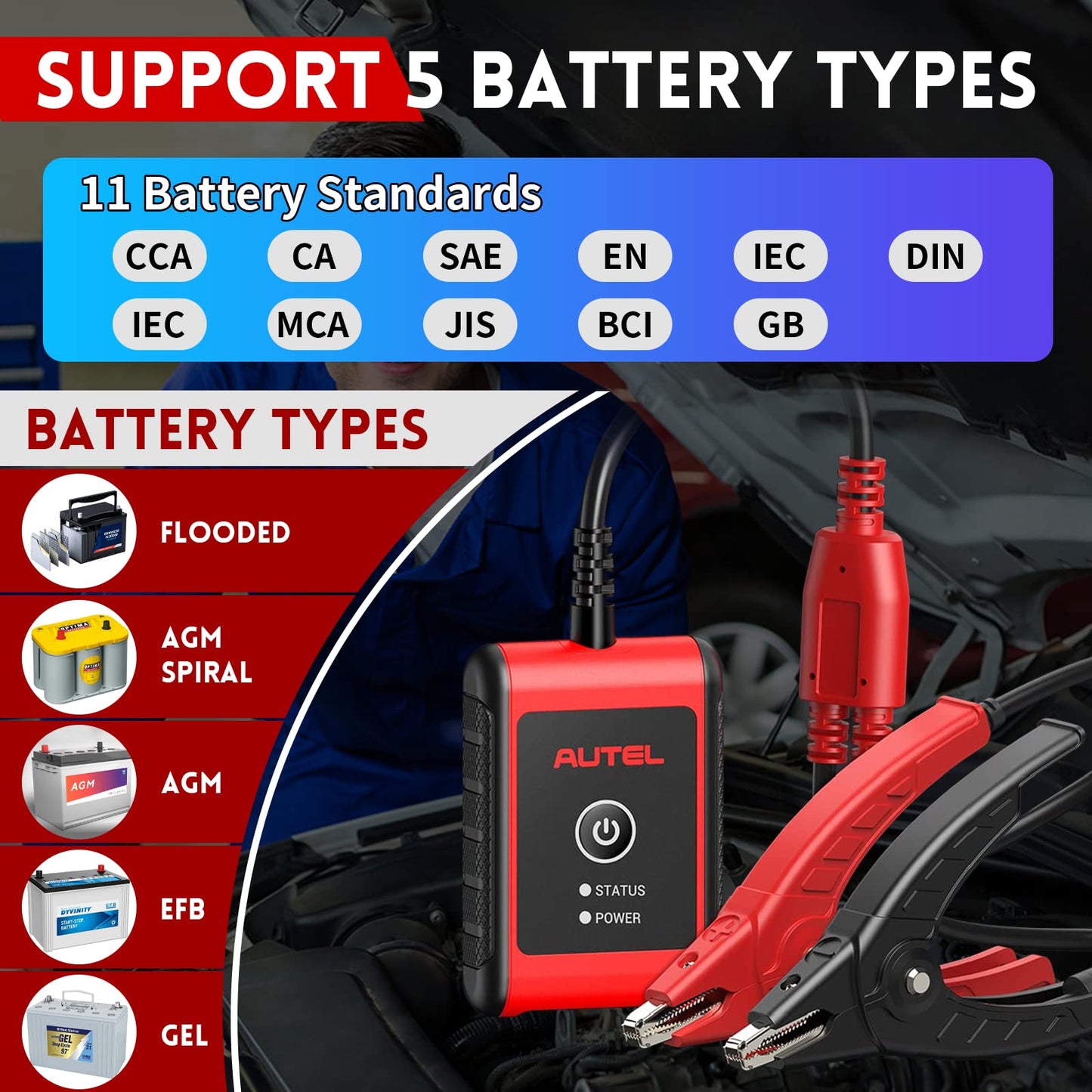 Autel MaxiBAS BT506 2024 Battery Tester – Accurate 6V & 12V Analyzer