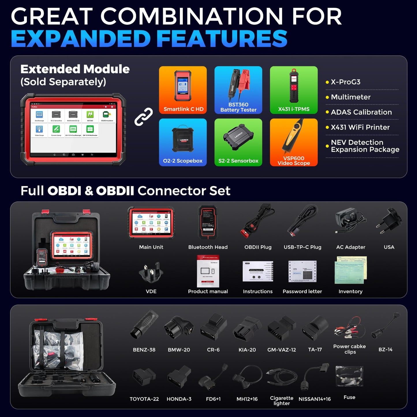 LAUNCH X431 PRO3S+ V5.0 Elite 2025 - Advanced Bidirectional Diagnostic Scanner
