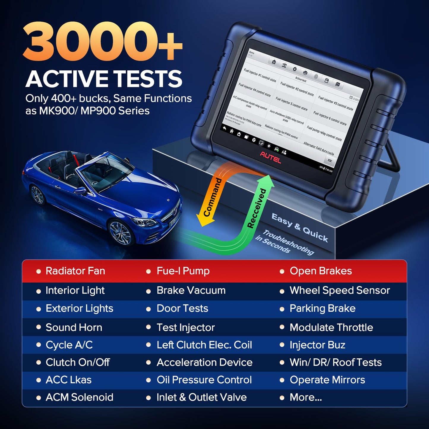 Autel MaxiCheck MX808S OBD2 Scanner – 2025 Bidirectional Tool