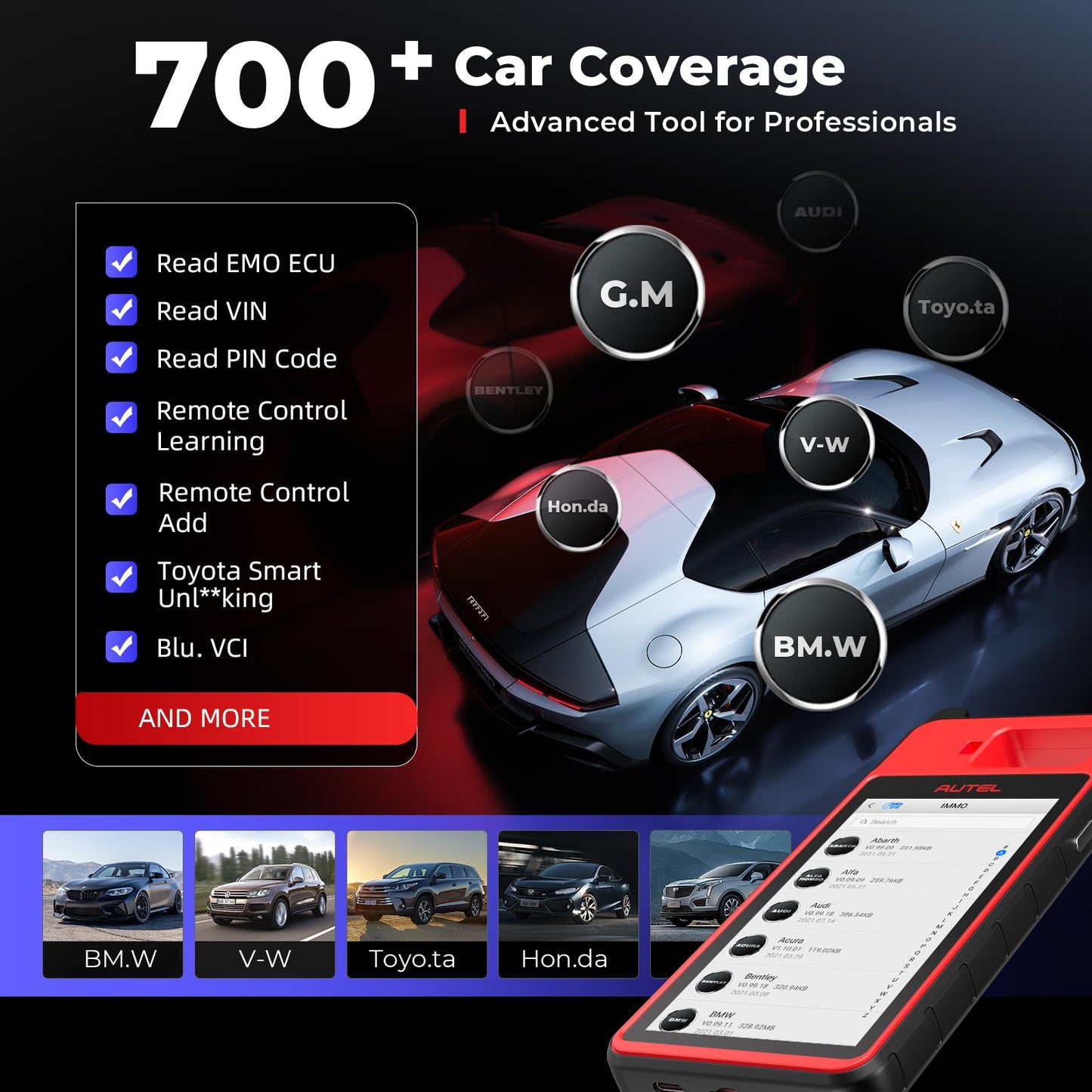Autel MaxiIM KM100E Smart Auto VIN Scanner Tool 2025