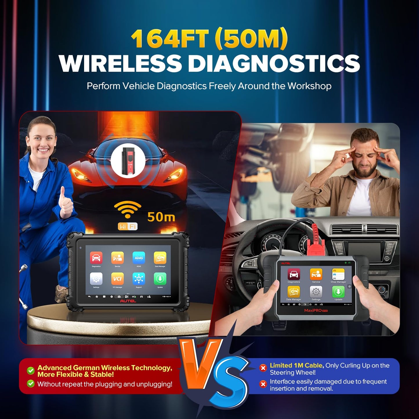 Autel MaxiVCI V200 Bluetooth OBD2 Adapter for MS906, MK906, KM100