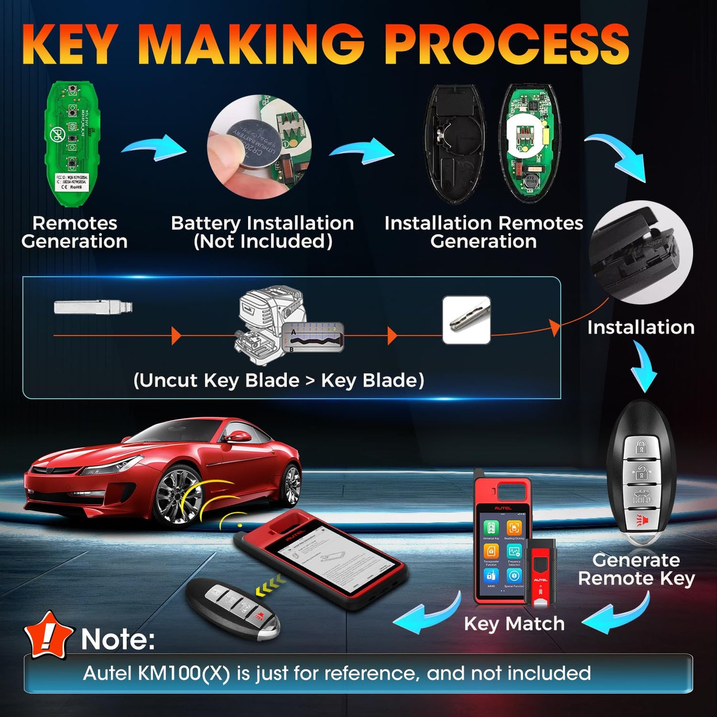 Autel MaxiIM IKEY 2025 Nissan Smart Key Fob Replacement 4-Button