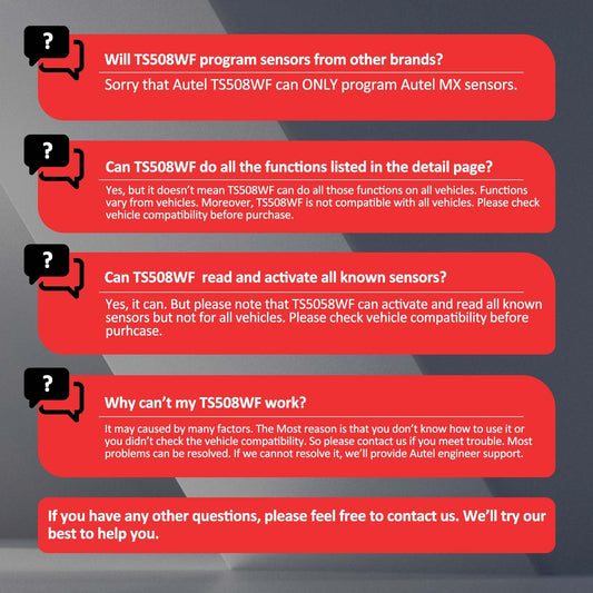 Autel TS508WF TPMS Tool – Sensor Programming & Relearn