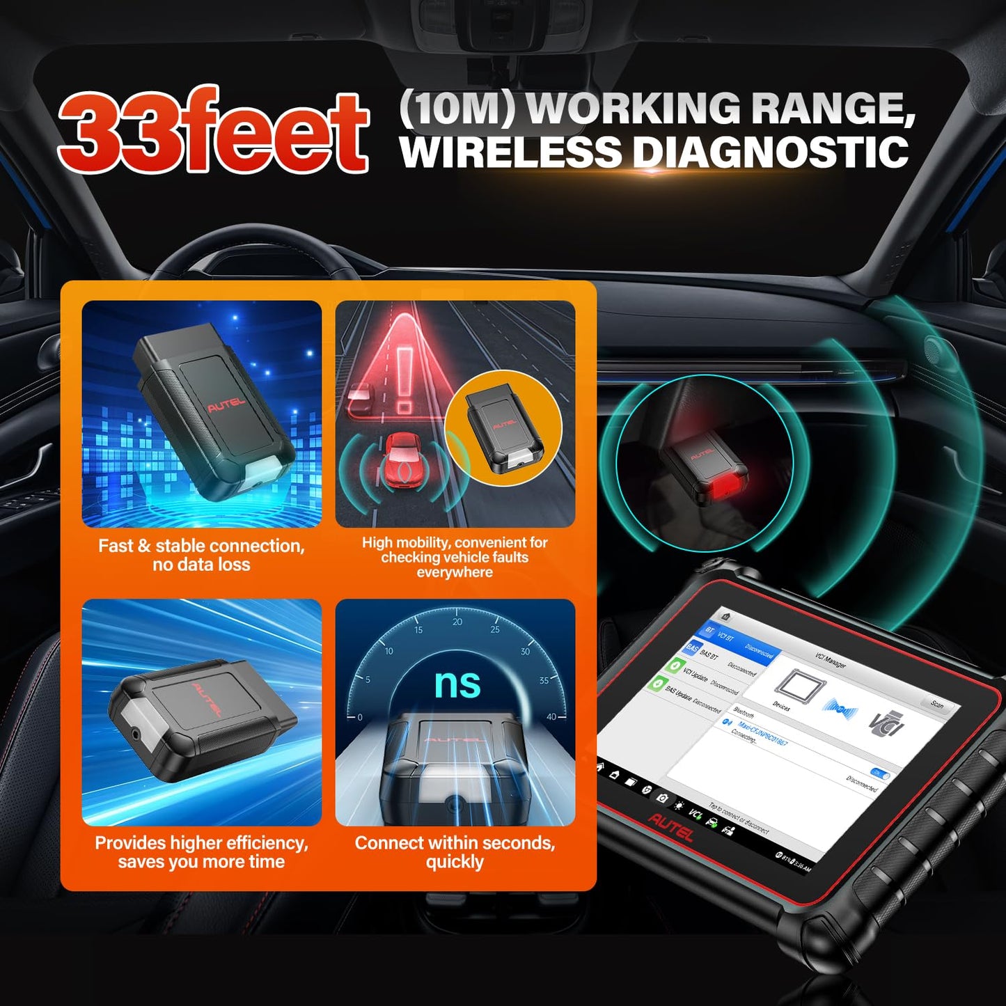 Autel MaxiVCI V150 Bluetooth VCI Dongle for MK900 Series
