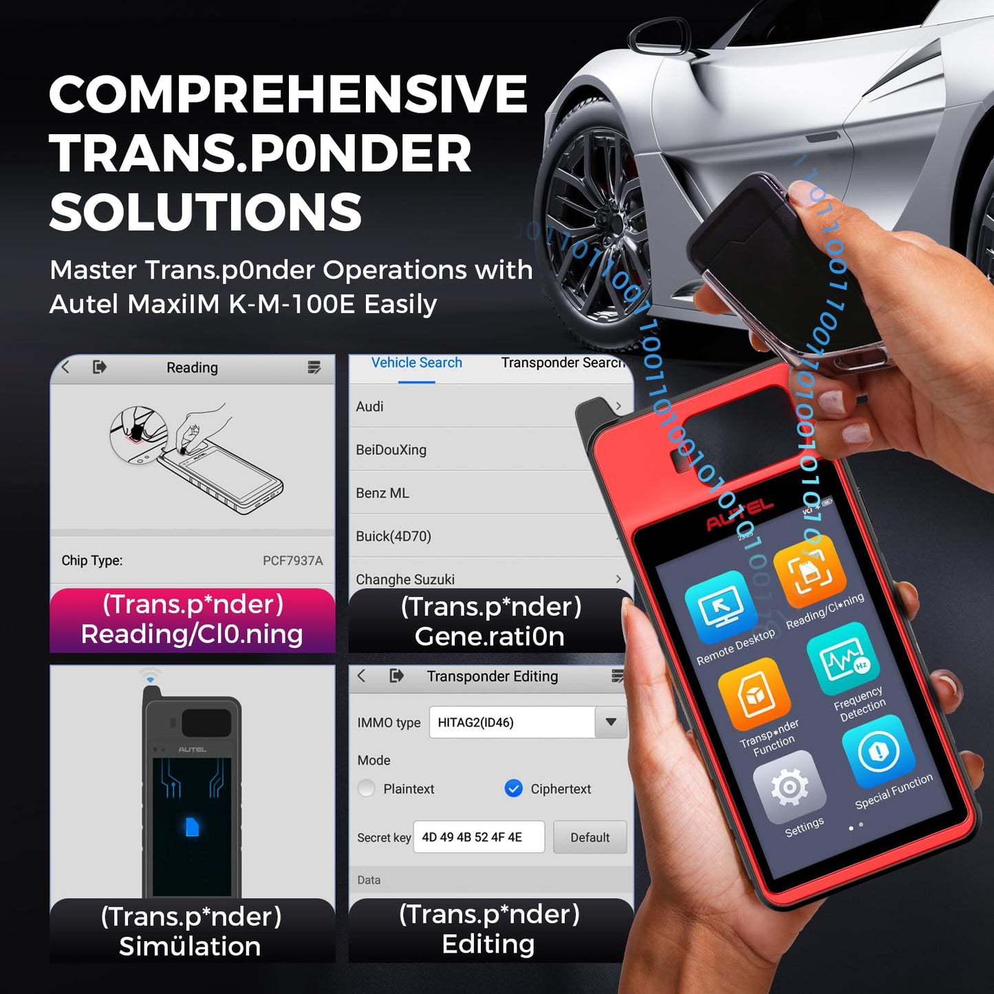 Autel MaxiIM K-M-100E OBD Learning Tool for 700+ Vehicles 2025