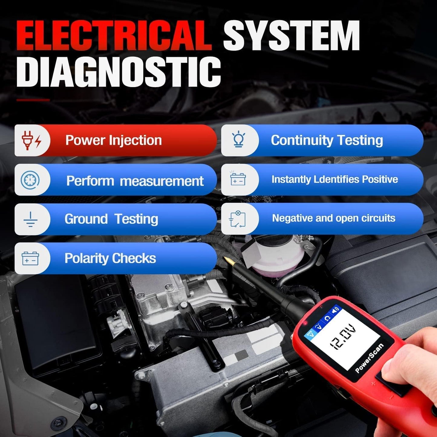 Autel PowerScan PS100 Circuit Tester – 12V/24V Diagnostic Tool