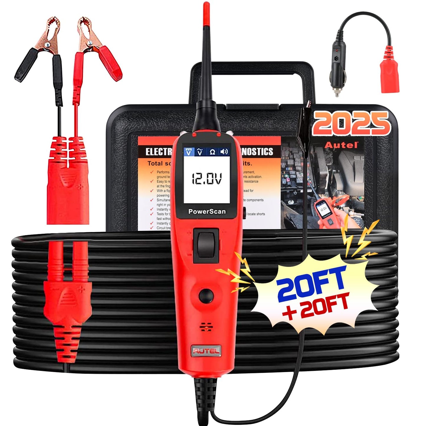 Autel PowerScan PS100 Circuit Tester | 12V–24V Electrical Probe Tool
