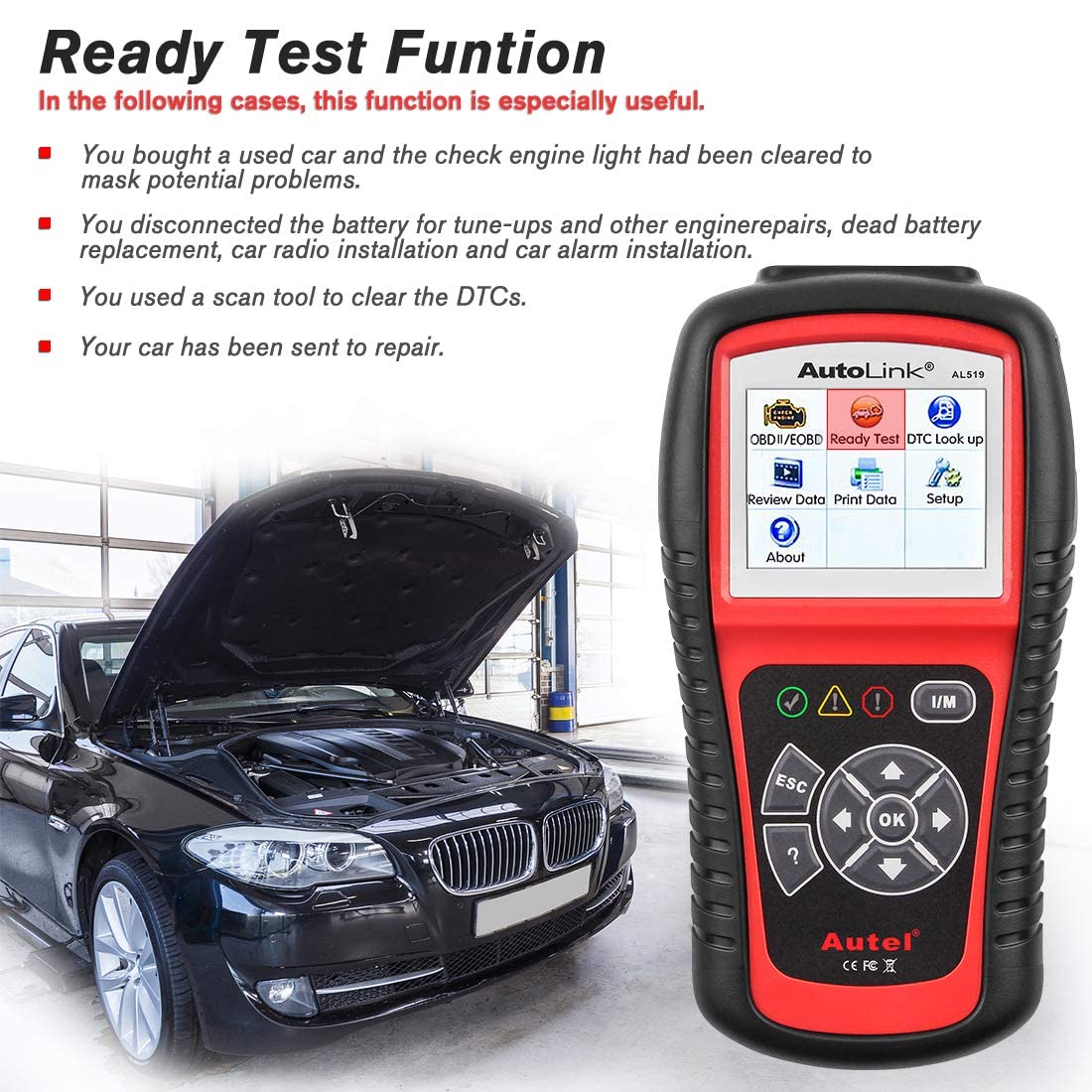 Autel AL519 OBD2 Scanner – Full OBDII Diagnostic Tool 2025