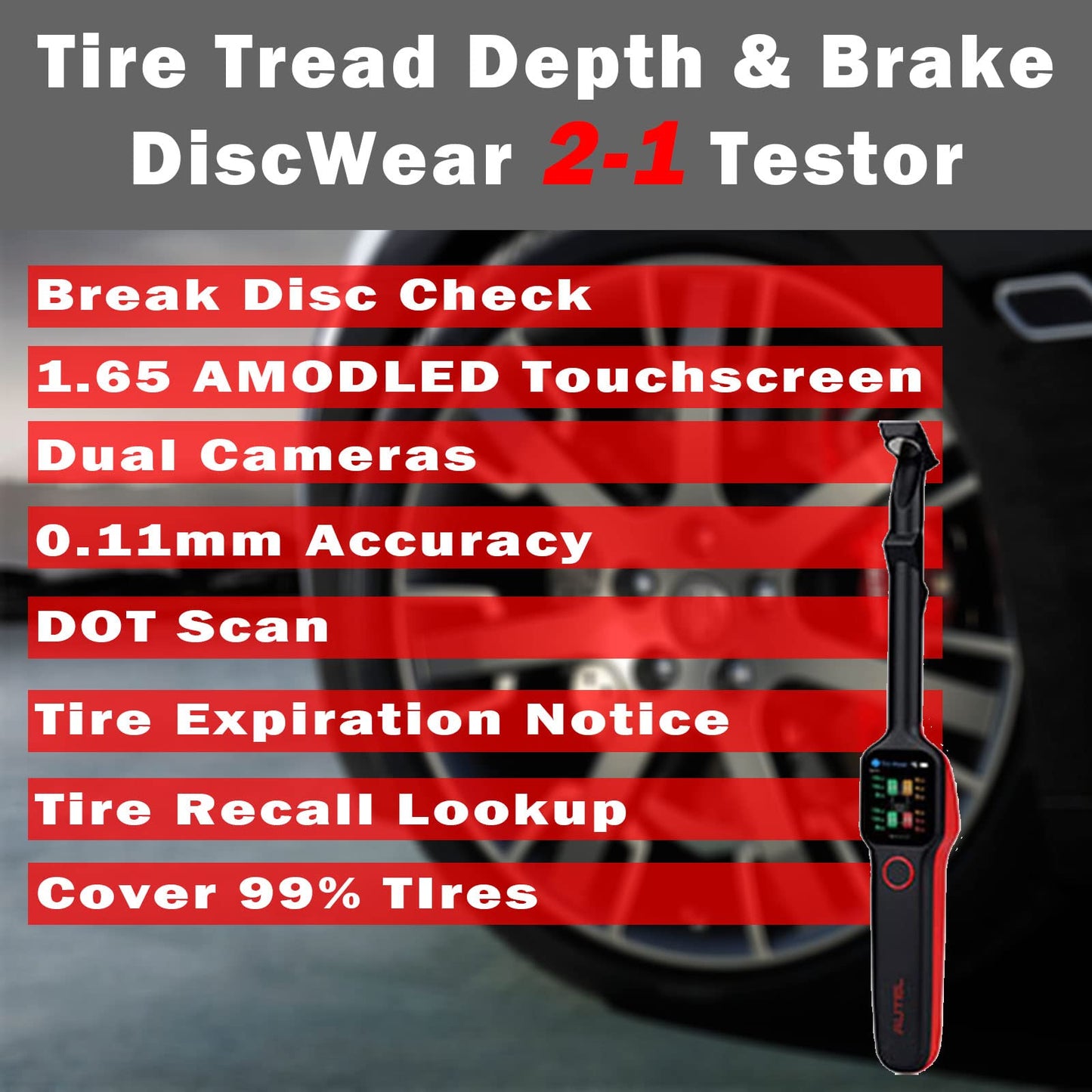 Autel MaxiTPMS TBE200 – 2024 Tire & Brake Wear Analyzer
