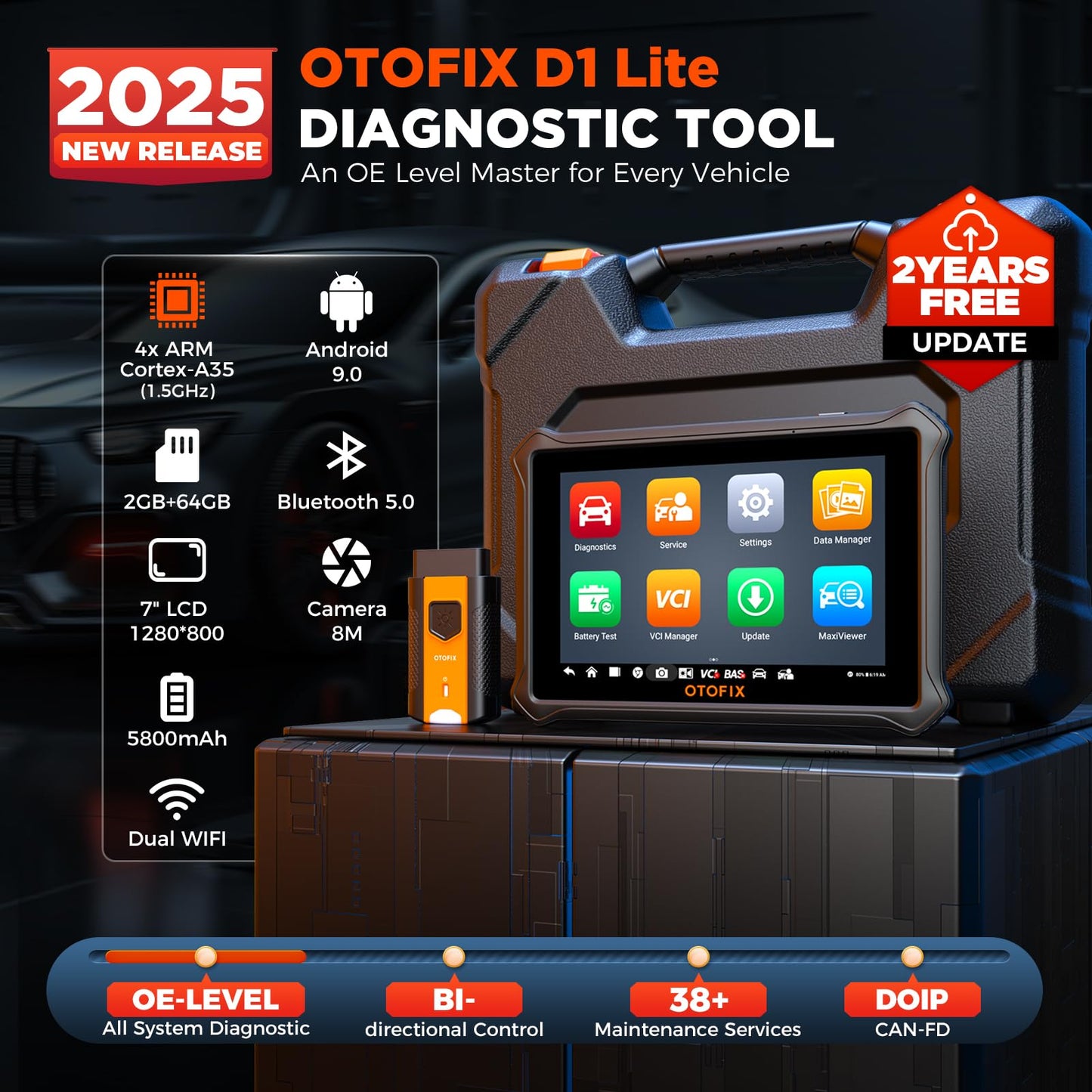 OTOFIX D1 Lite Automotive Diagnostic Scanner 2025 – 38+ Reset, Bi-Directional