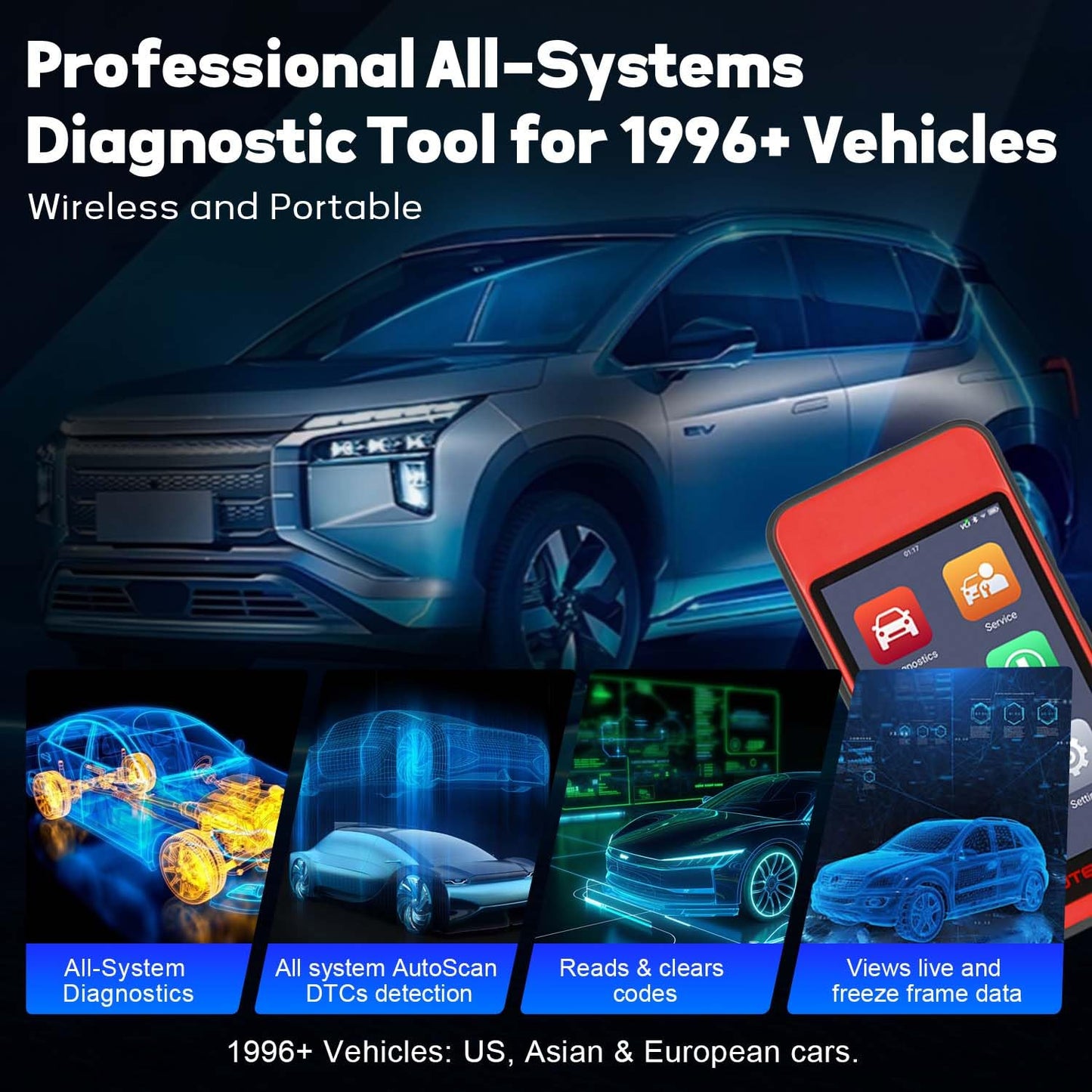 Autel MaxiDiag MD909 PRO Scanner – Full-System Wireless OBD2 Diagnostic Tool