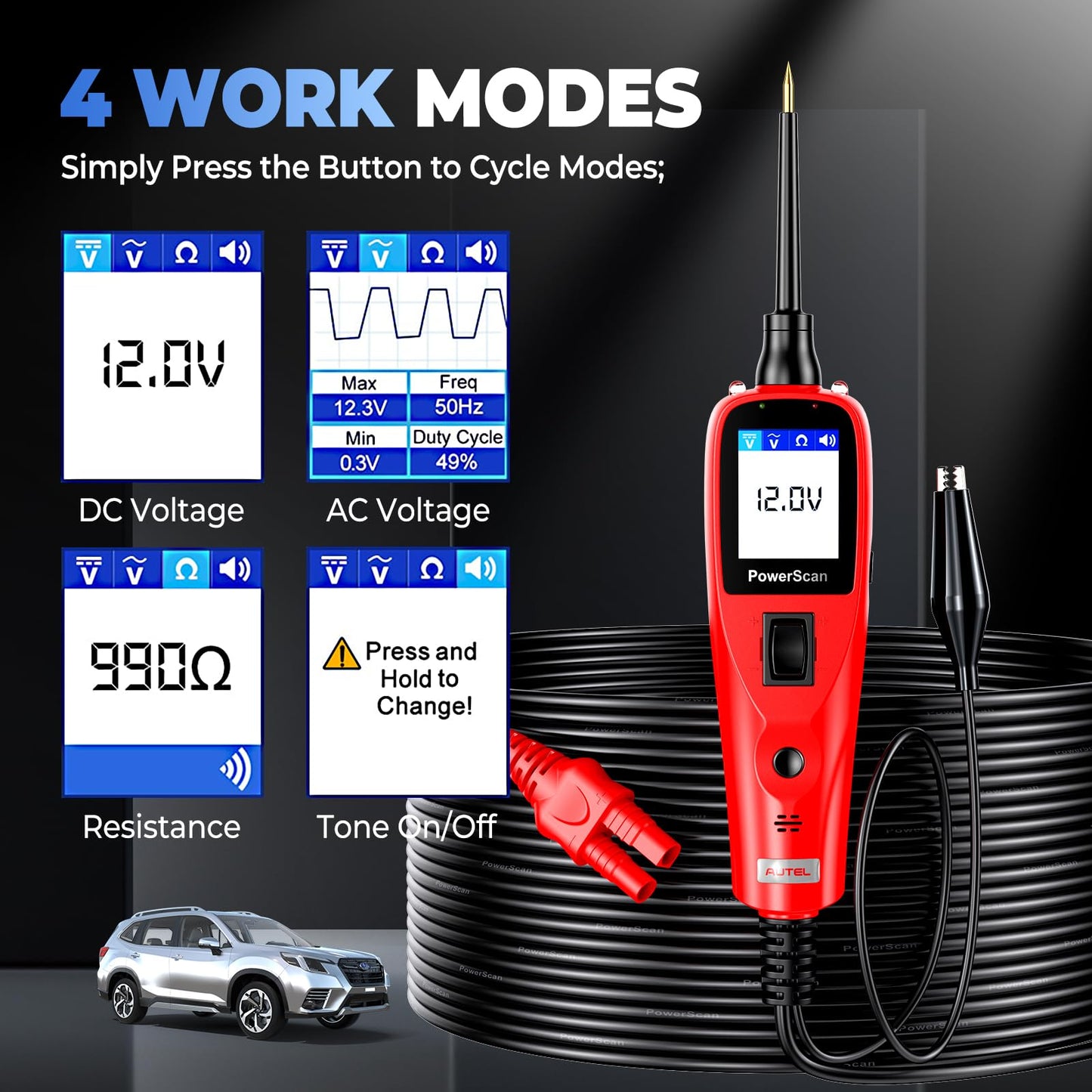 Autel PowerScan PS100 Circuit Tester 2025 – 12V/24V Automotive Power Probe