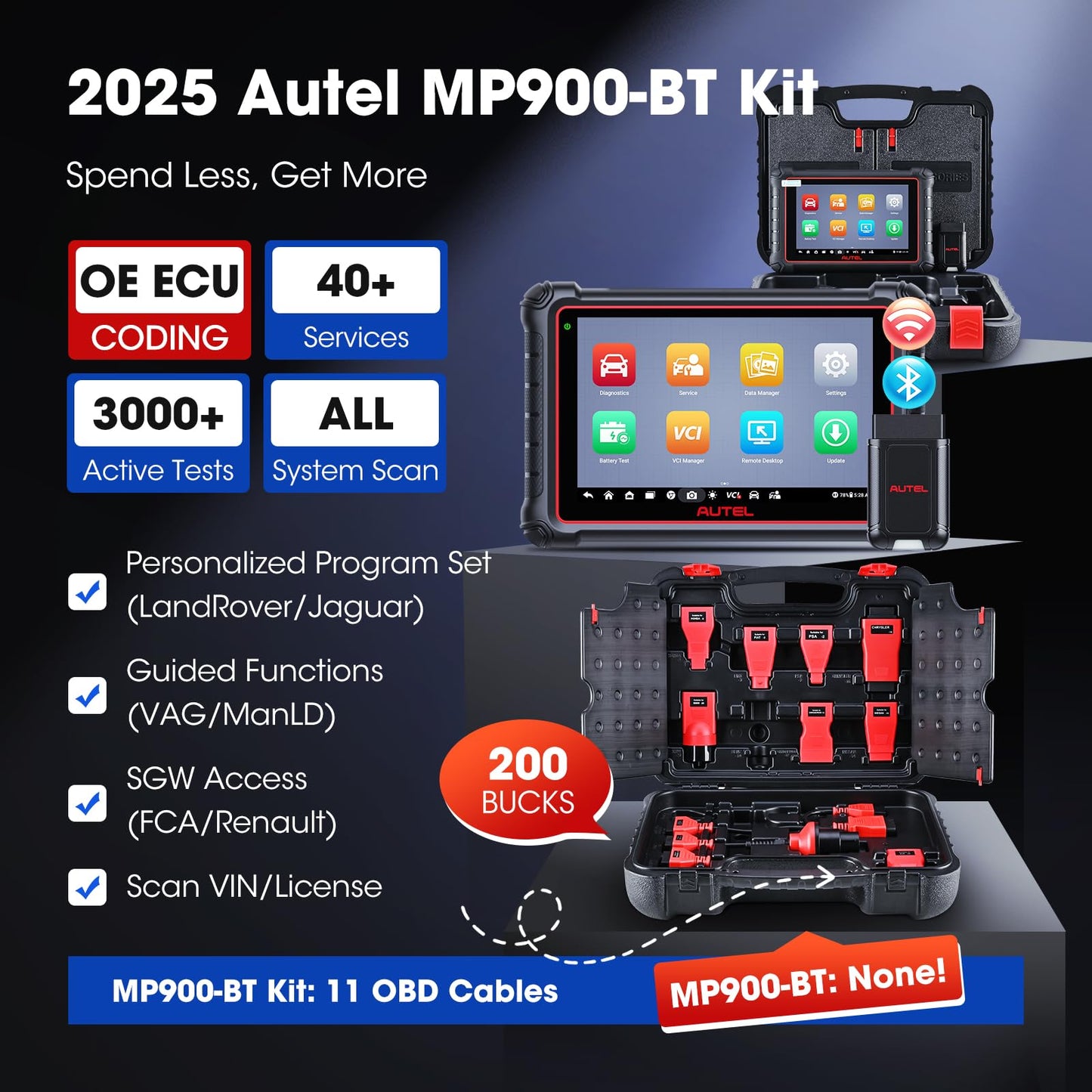Autel MaxiPRO MP900-BT Kit 2025 Scanner with ECU Coding