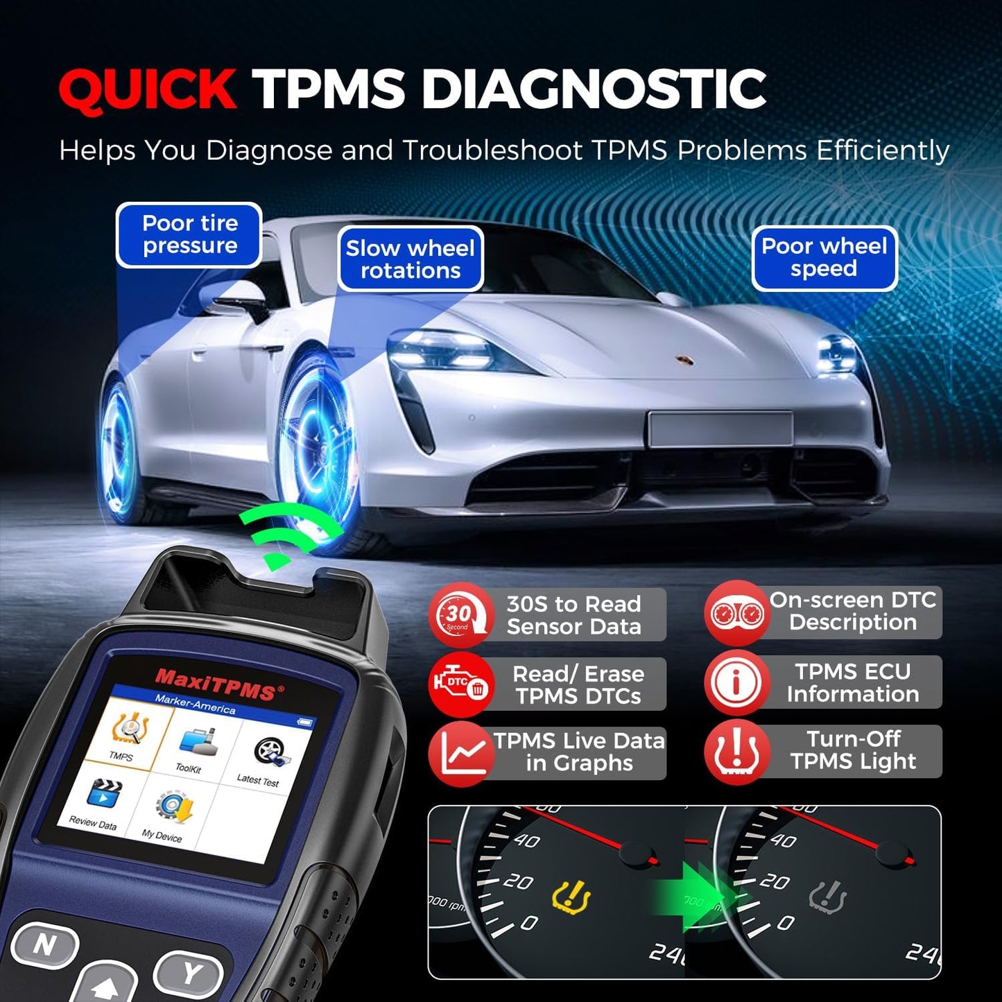 Autel MaxiTPMS TS501 PRO TPMS Relearn & Programming Tool 2025