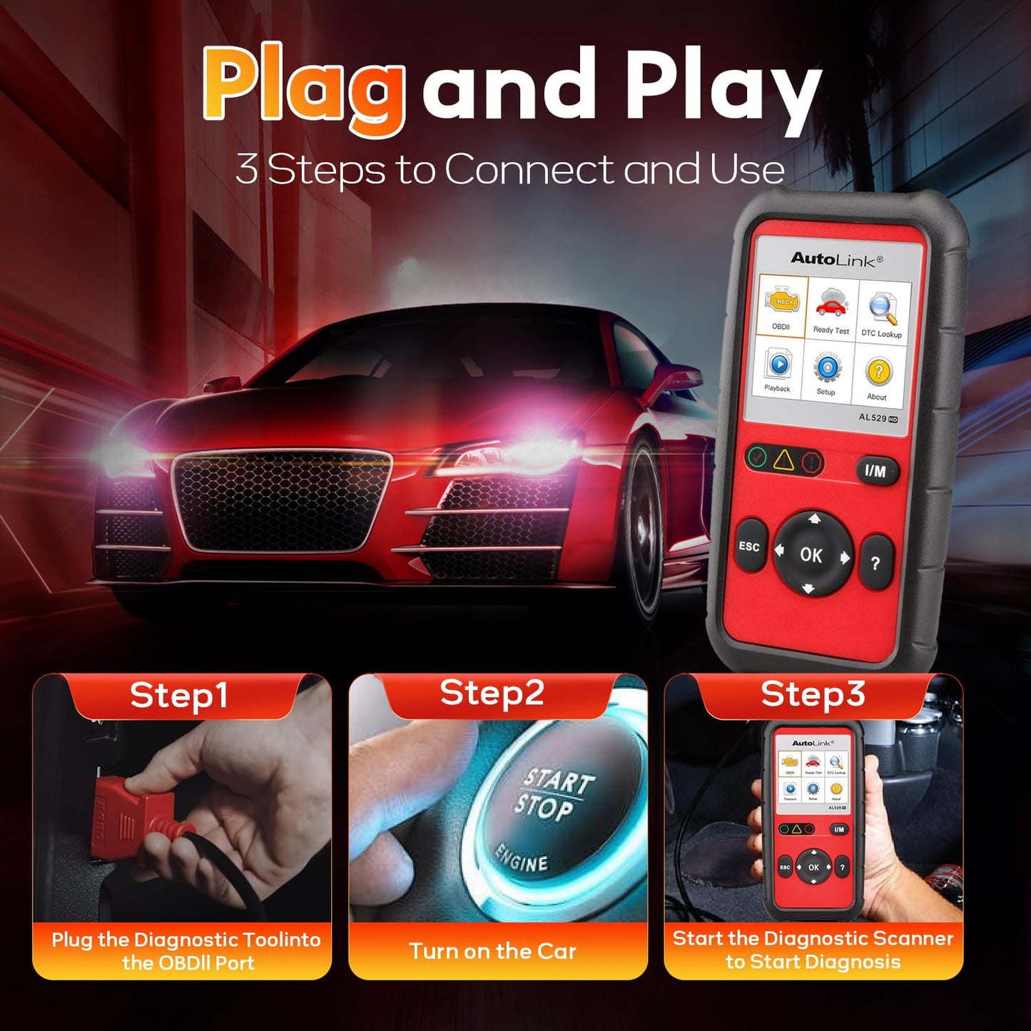 Autel AutoLink AL529HD OBD2 Scanner for Cars & Trucks – AutoVIN
