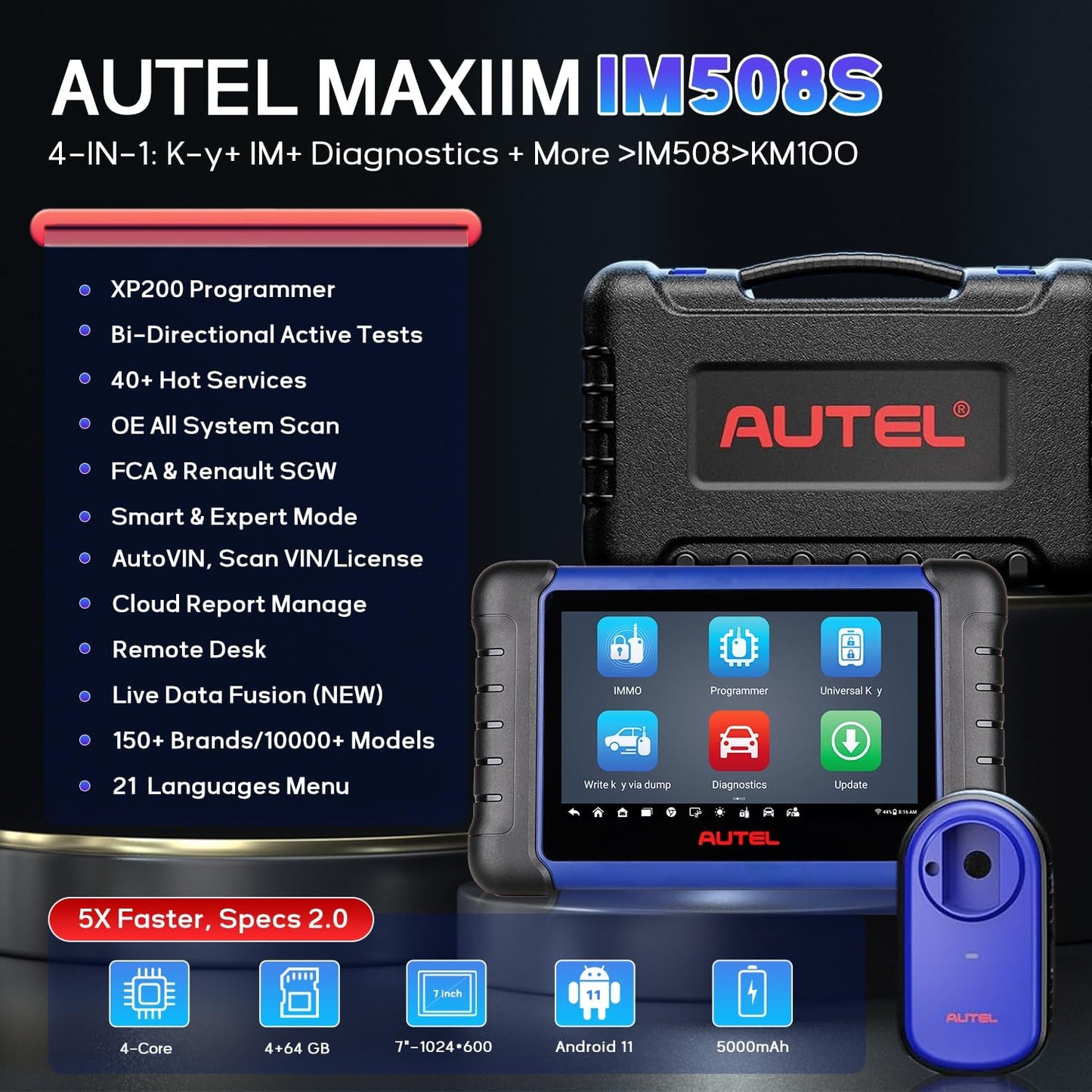 Autel IM508S Diagnostic Scanner with XP200 Key Programmer