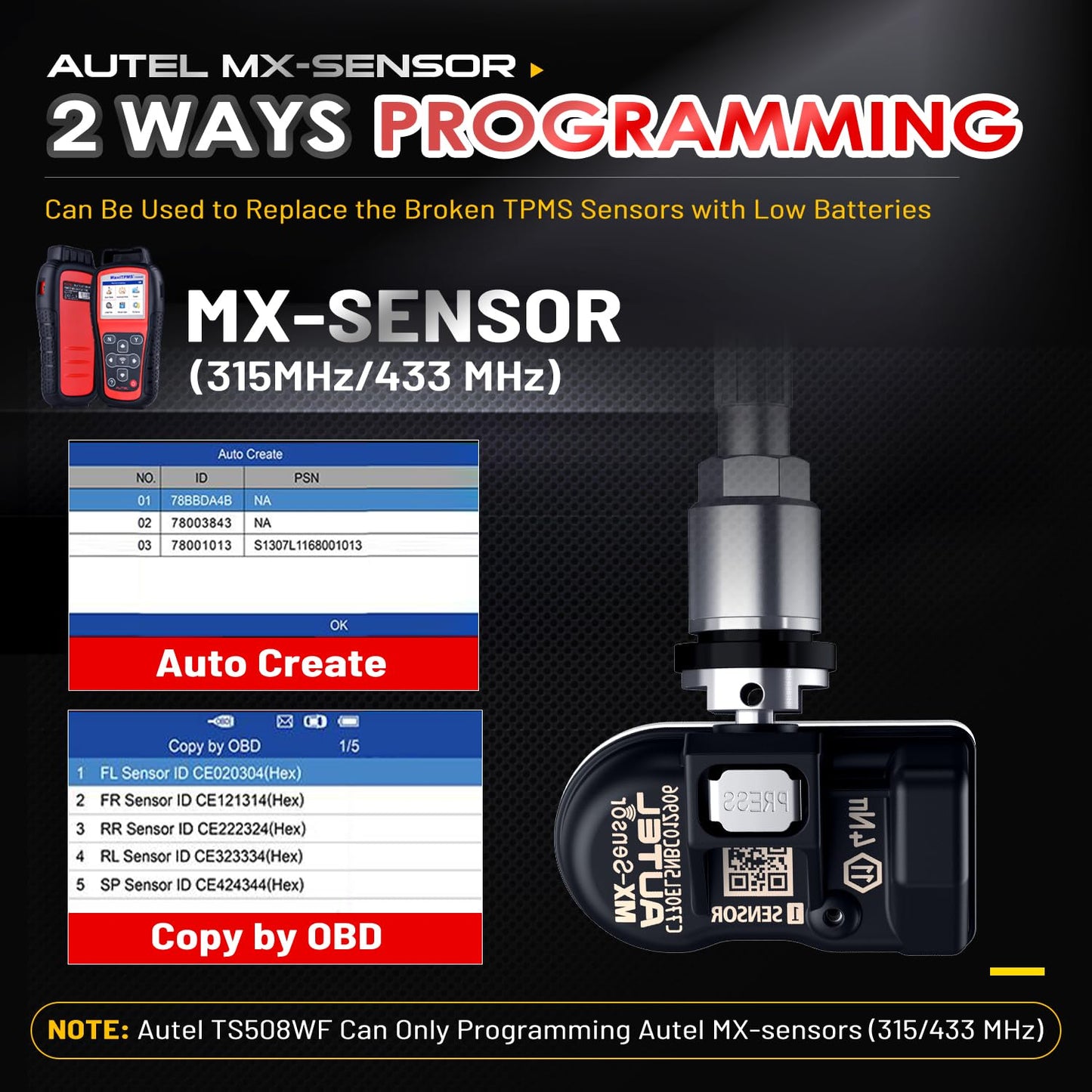 Autel MaxiTPMS TS508WF WiFi TPMS Programming & Reset Tool 2025