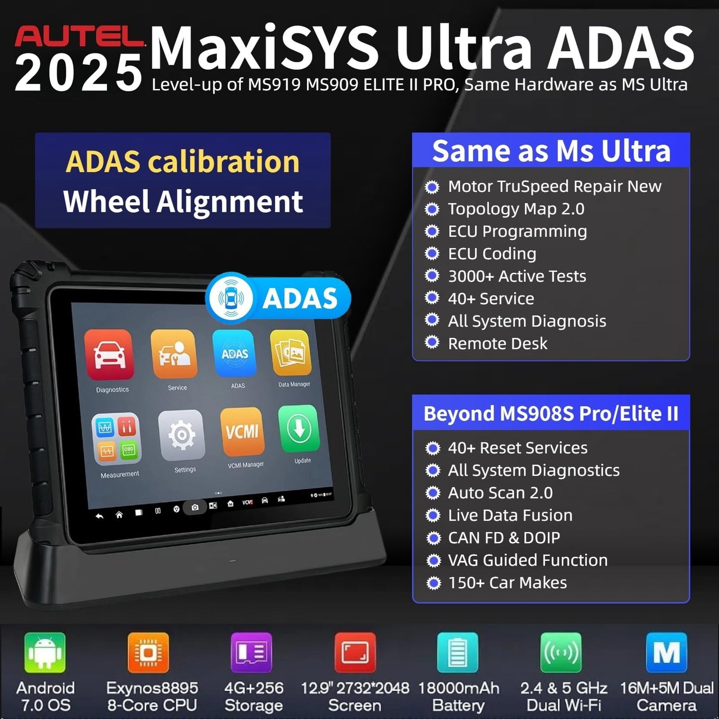 Autel MaxiSys Ultra ADAS 2025 – Advanced Diagnostic & ADAS Calibration