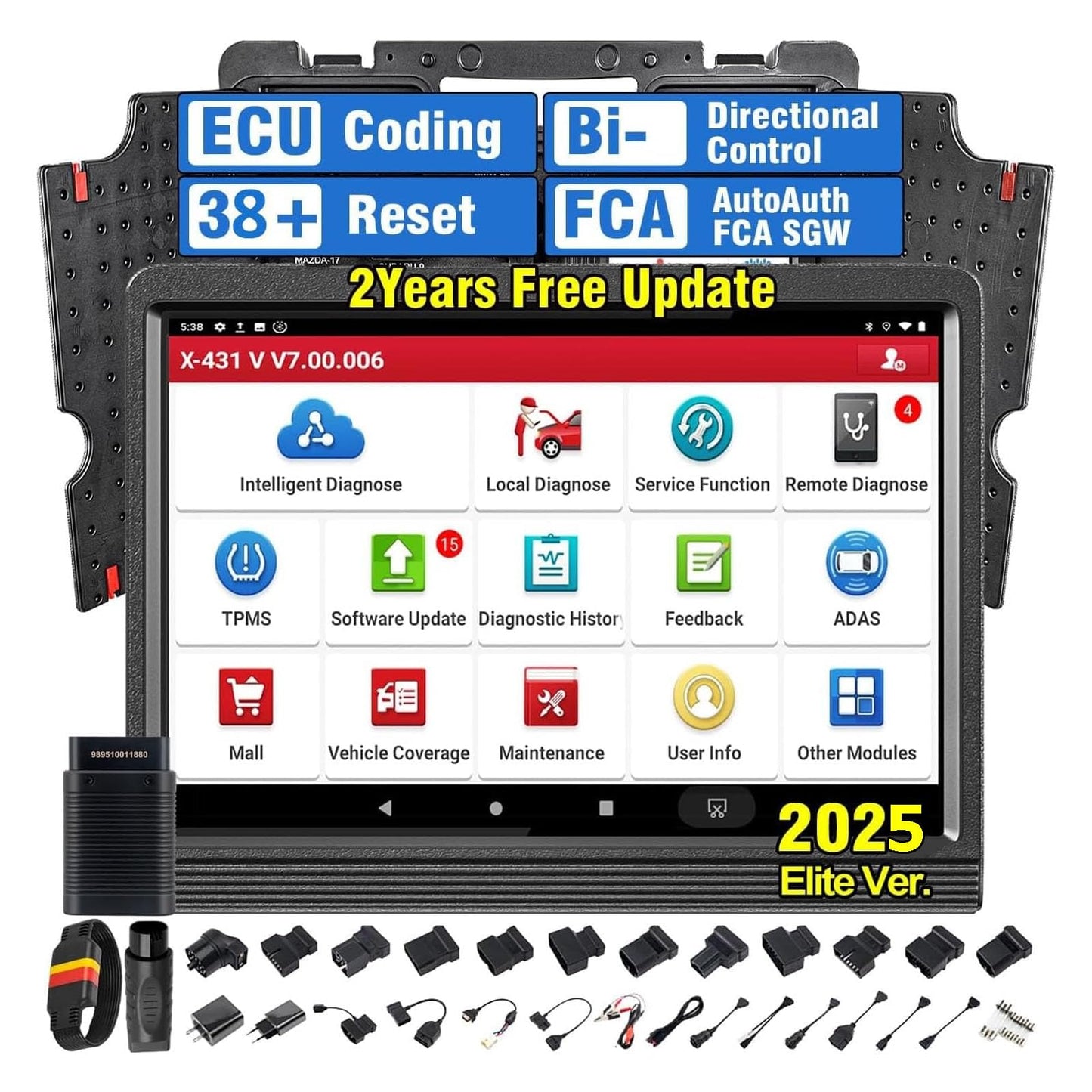LAUNCH X431 V PRO 4.0 Elite 2025 Bidirectional OBD2 Scanner with ECU Coding