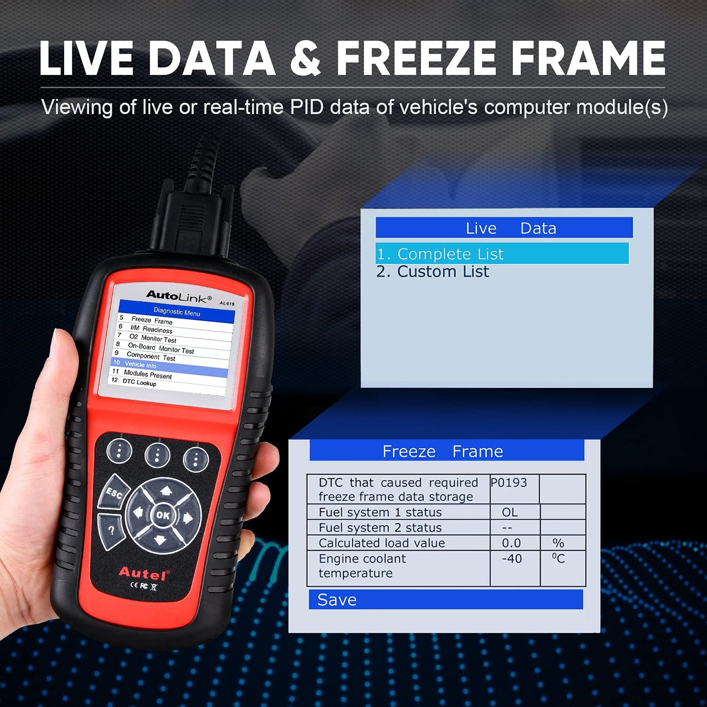 Autel AutoLink AL619 OBD2 Scanner – ABS & SRS Diagnostic Tool 2025