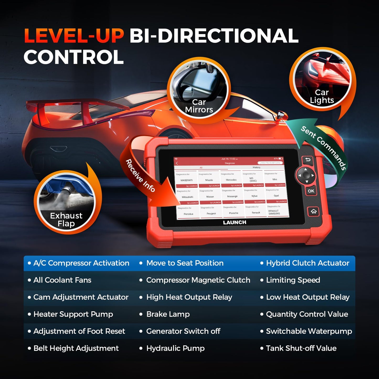 LAUNCH X431 CRP919X OBD2 Scanner – ECU Coding & 35+ Reset Functions