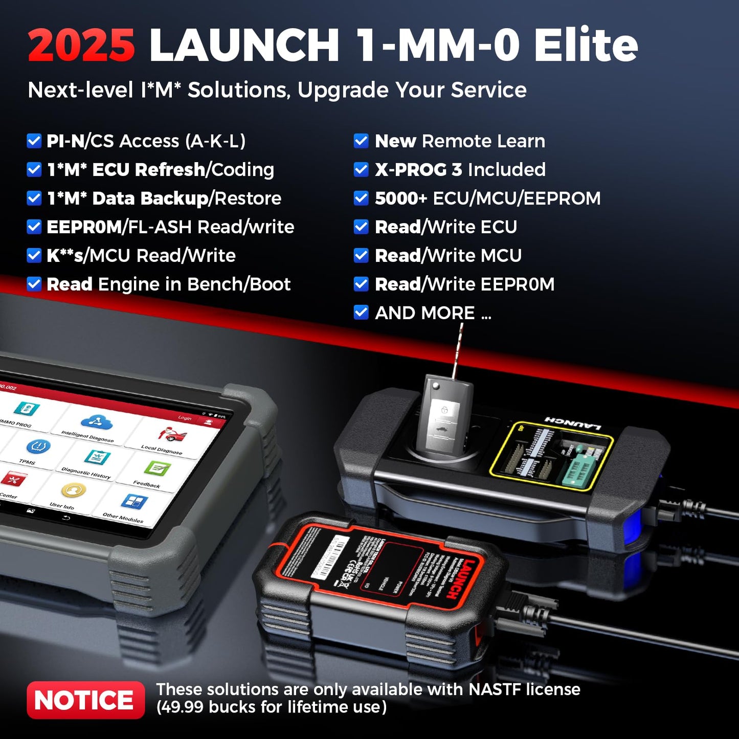 LAUNCH X431 IMM Elite with X-PROG3 ECU Programmer & 39+ Services