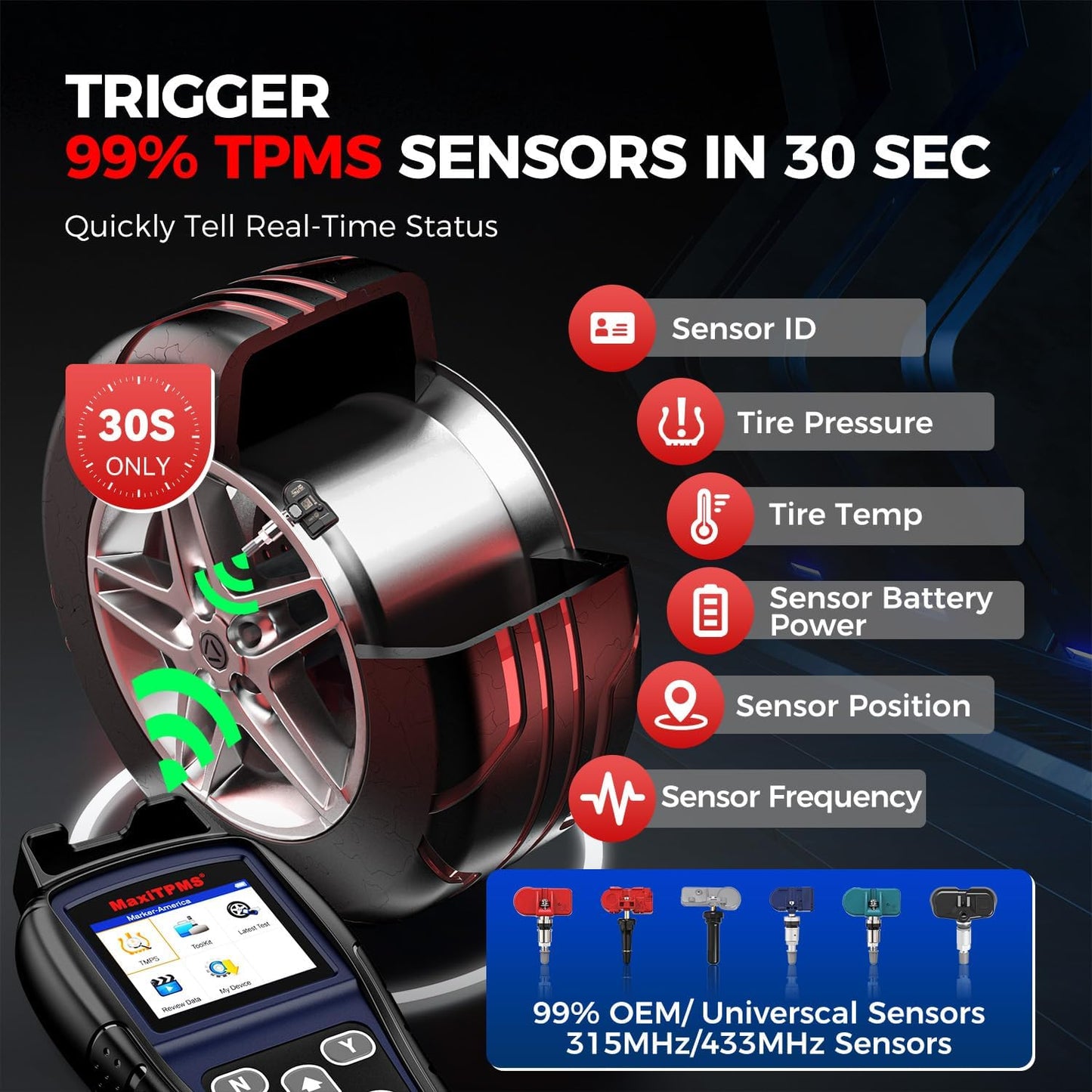 Autel MaxiTPMS TS501 PRO TPMS Relearn & Programming Tool 2025