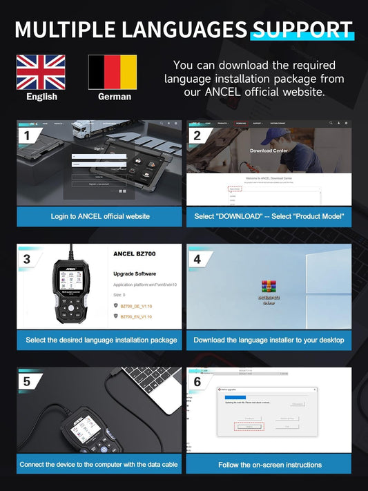 ANCEL BZ700 Mercedes OBD2 Scanner with Full System Diagnostics