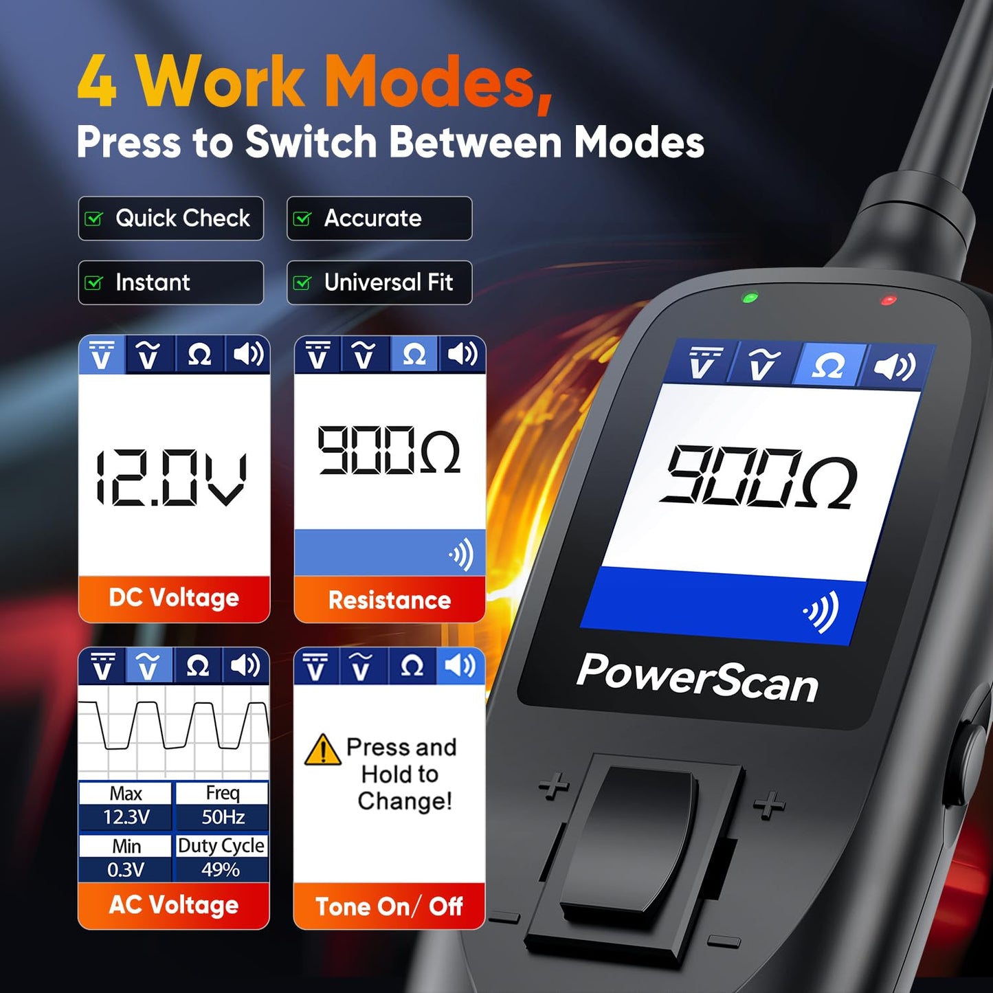 Autel PowerScan PS100 Circuit Tester – 12V/24V Diagnostic Tool