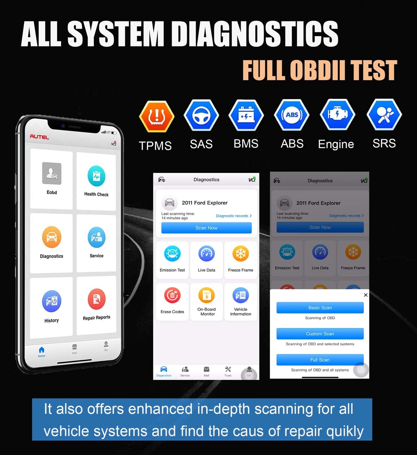 Autel MaxiAP AP2500 Bluetooth OBD2 Scanner – 5 Service Functions & 45+ Brands