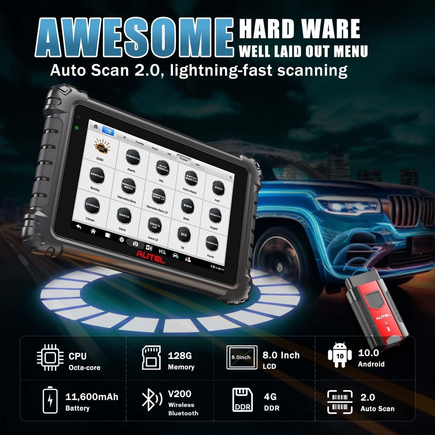 Autel MaxiSys MS906 Pro TS Diagnostic Scanner with Full TPMS & ECU Coding