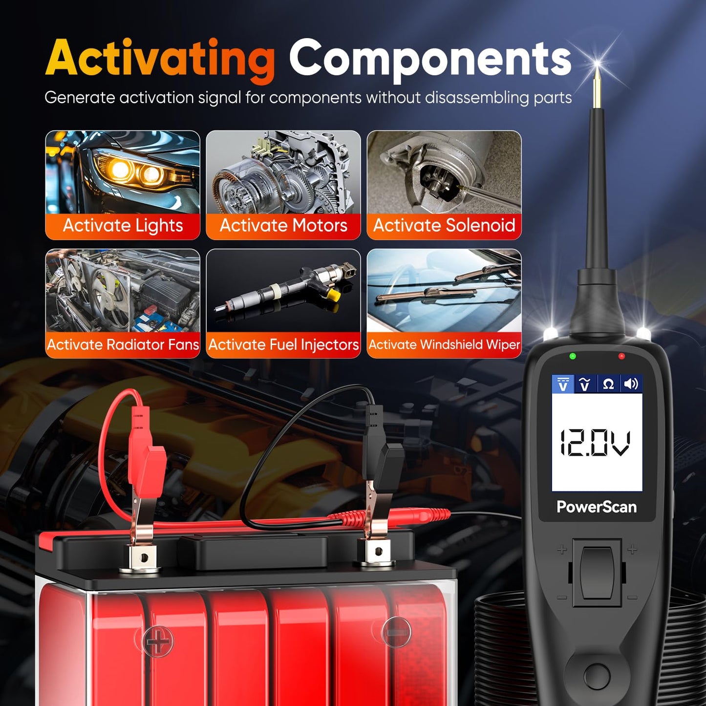 Autel PowerScan PS100 Circuit Tester – 12V/24V Diagnostic Tool