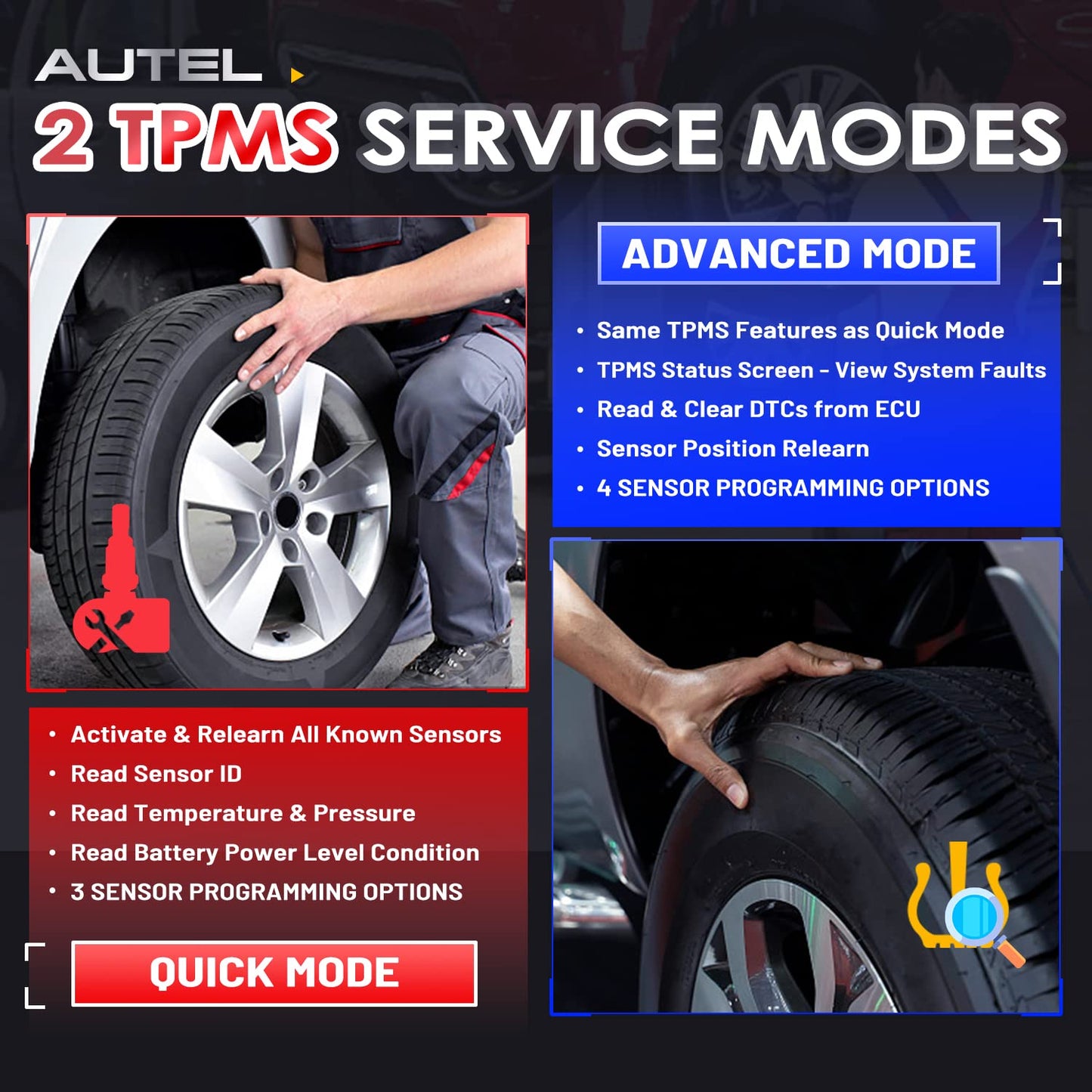 Autel MaxiTPMS TS508WF WiFi TPMS Programming & Reset Tool 2025